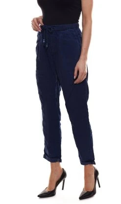 Pepe Jeans Stoffhose »Pepe Jeans Donna Blue Stoff-Hose Bequeme Damen Sommer-Hose Im Jeans-Stil Business-Hose Blau«