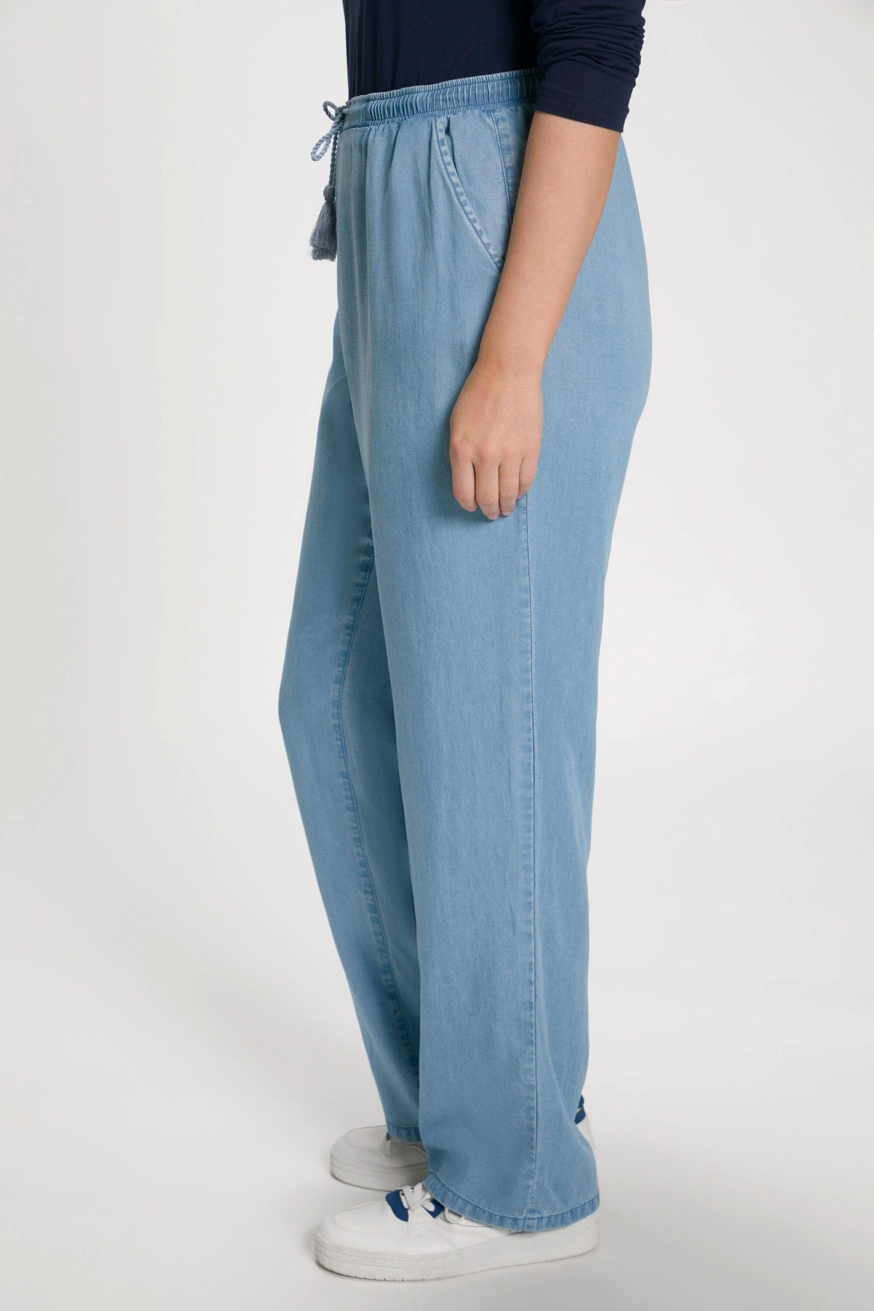 Ulla Popken Funktionshose »Jeans Rose Weites Gerades Bein Elastikbund Lyocell« – Bild 3