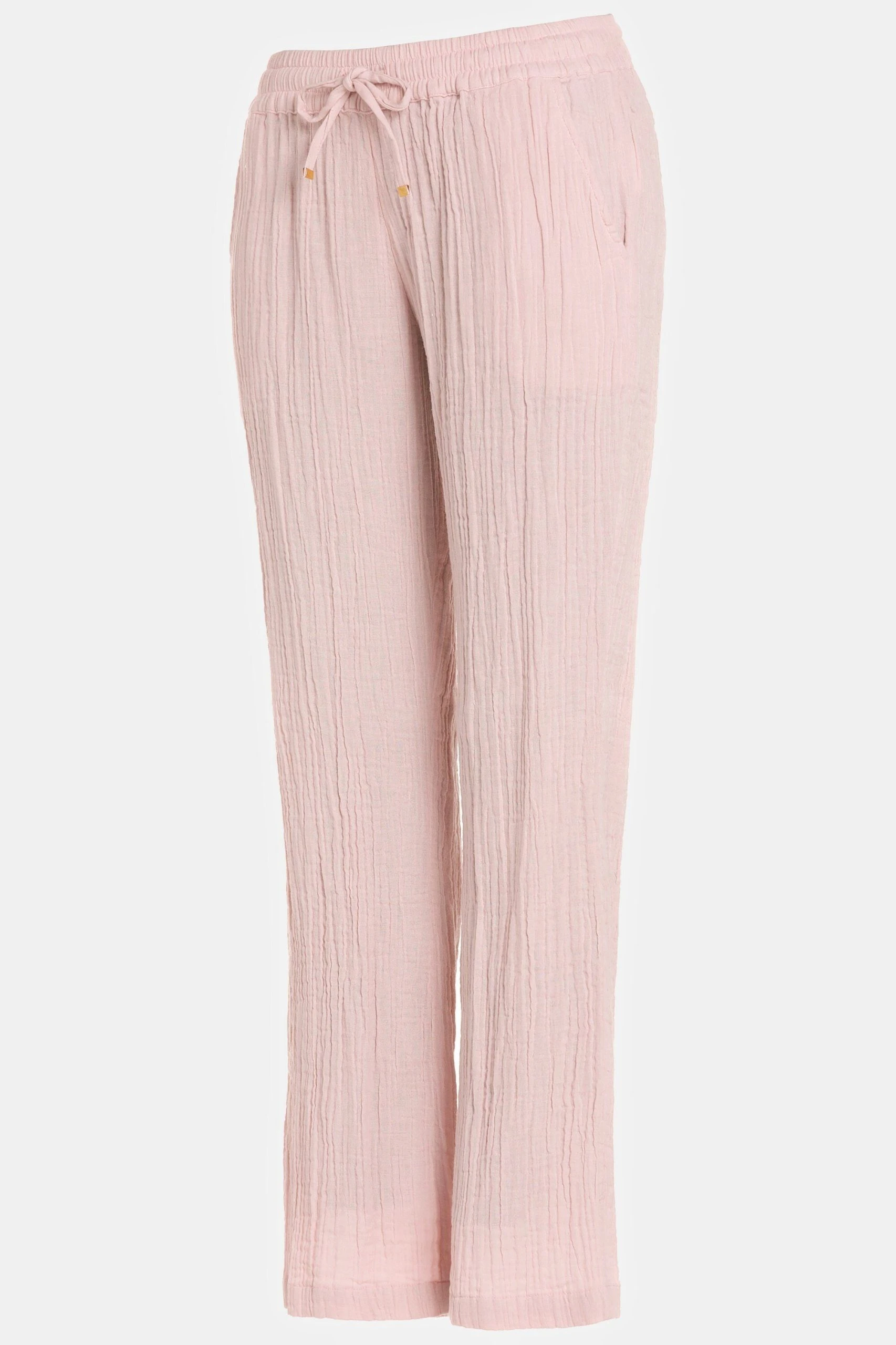 Gina Laura Funktionshose Hose Weites Bein Breiter Bund Schnürung – Bild 5