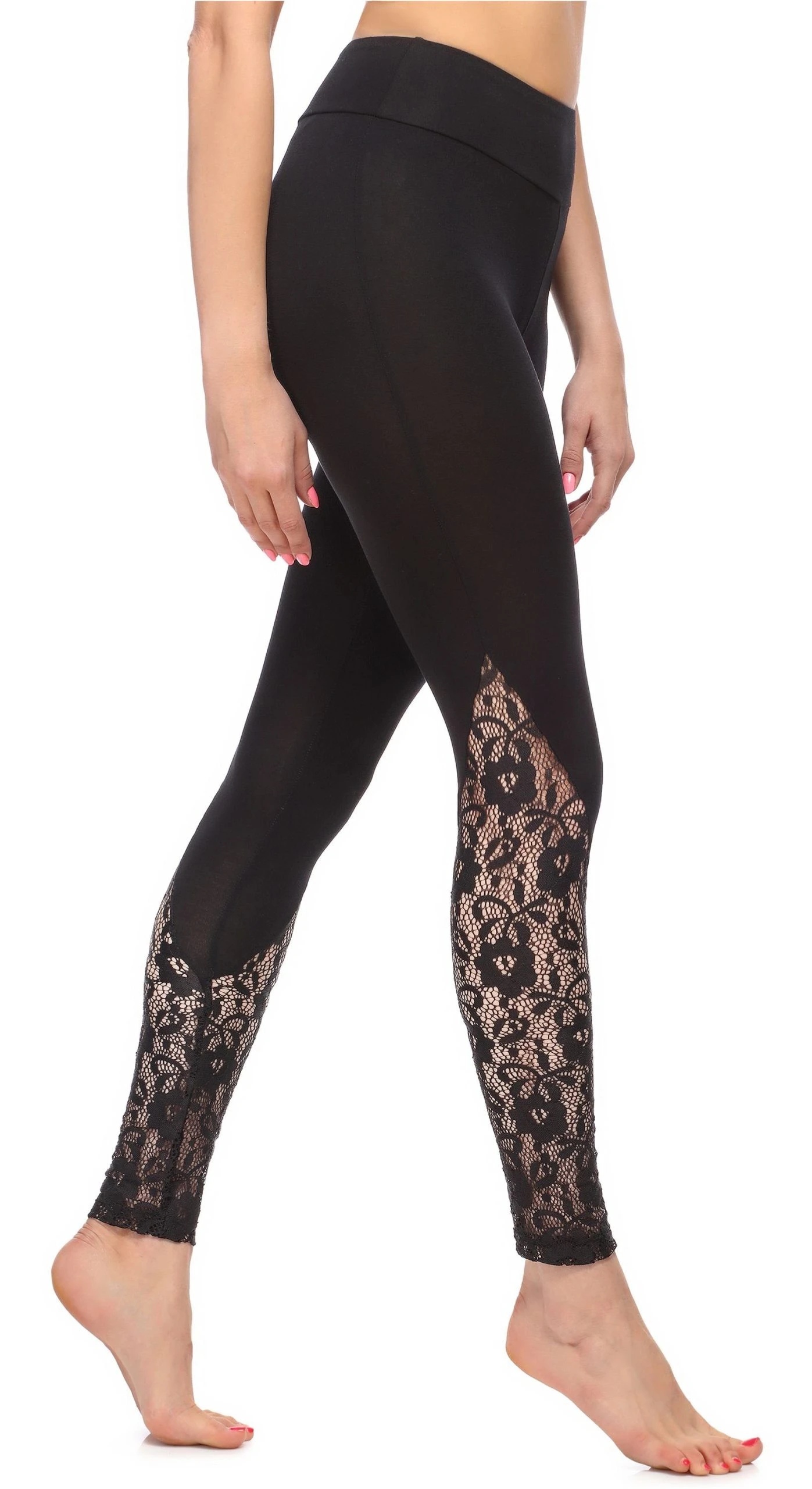 Merry Style Leggings Damen Lange Leggings Aus Viskose MS10-306 (1-tlg) Elastischer Bund – Bild 4