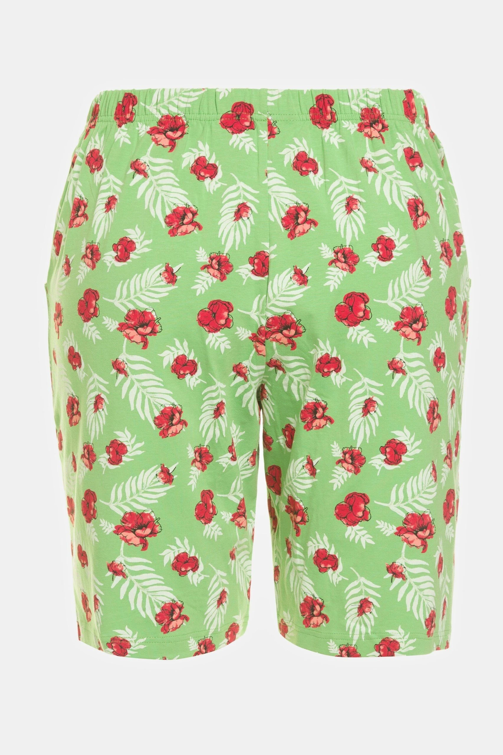 Ulla Popken Jeansshorts Jersey-Shorts Blüten Elastikbund Taschen – Bild 5