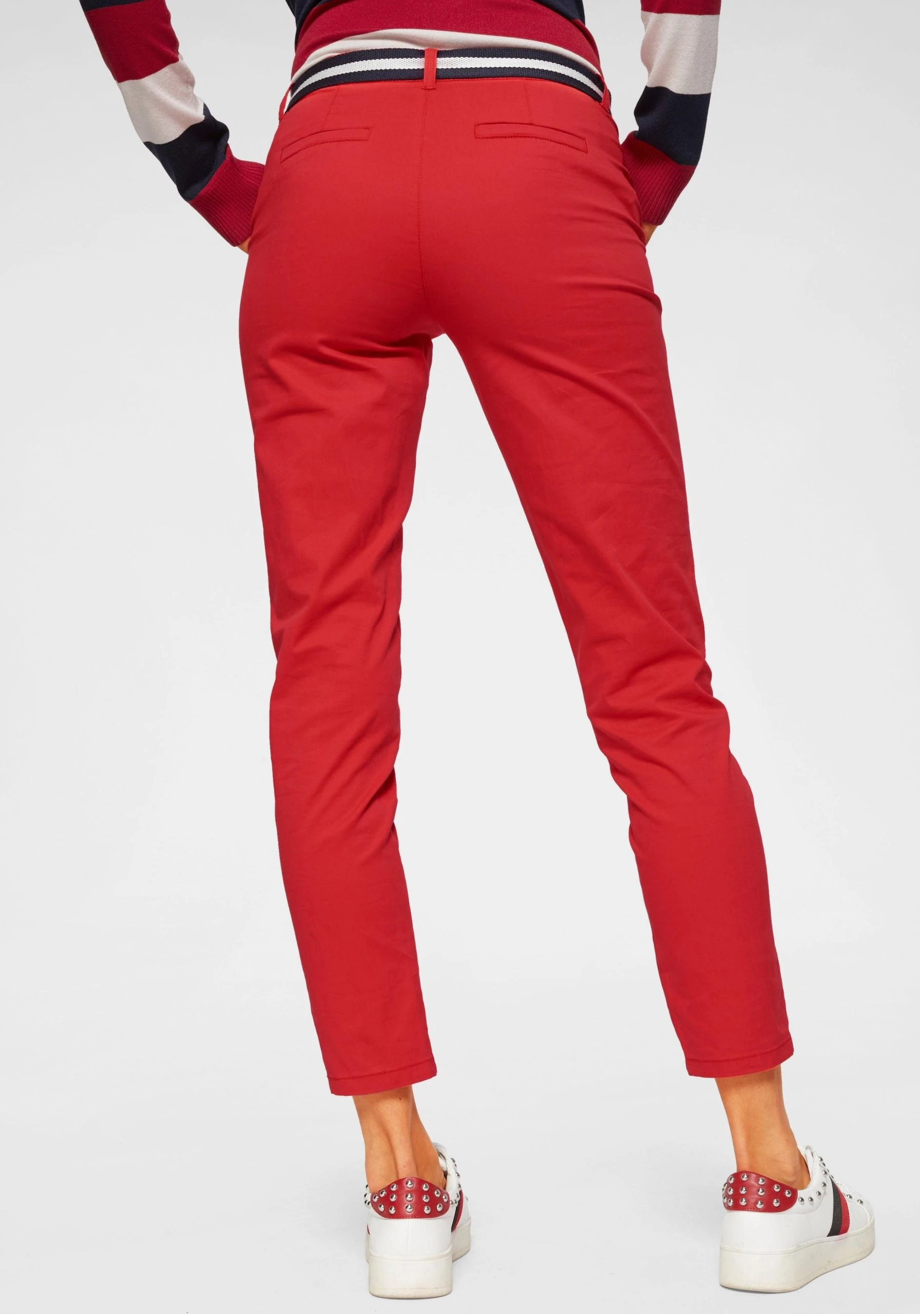 TOM TAILOR Polo Team 7/8-Hose (Set, 2-tlg., Mit Gürtel) Mit Halb Verdeckter Knopfleiste – Bild 3