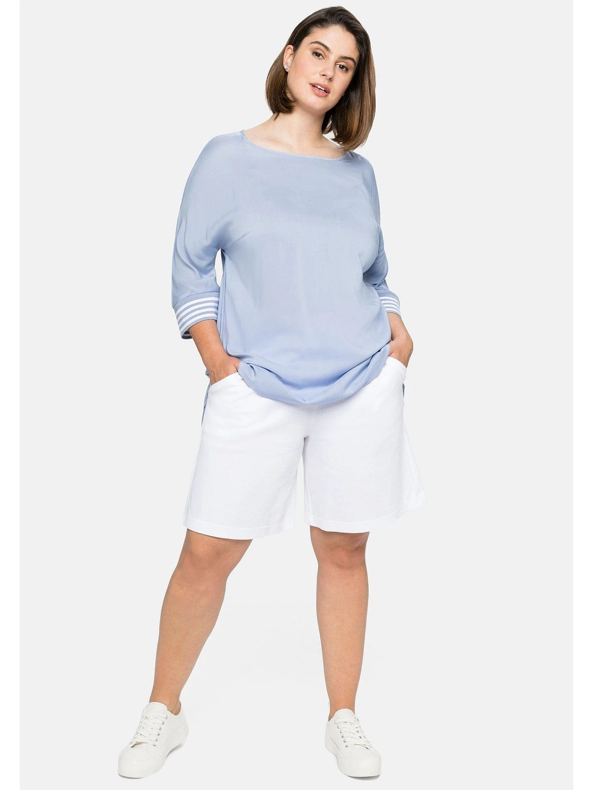 Sheego Shorts »Shorts« In Piqué-Qualität, Mit Schlupfbund – Bild 4