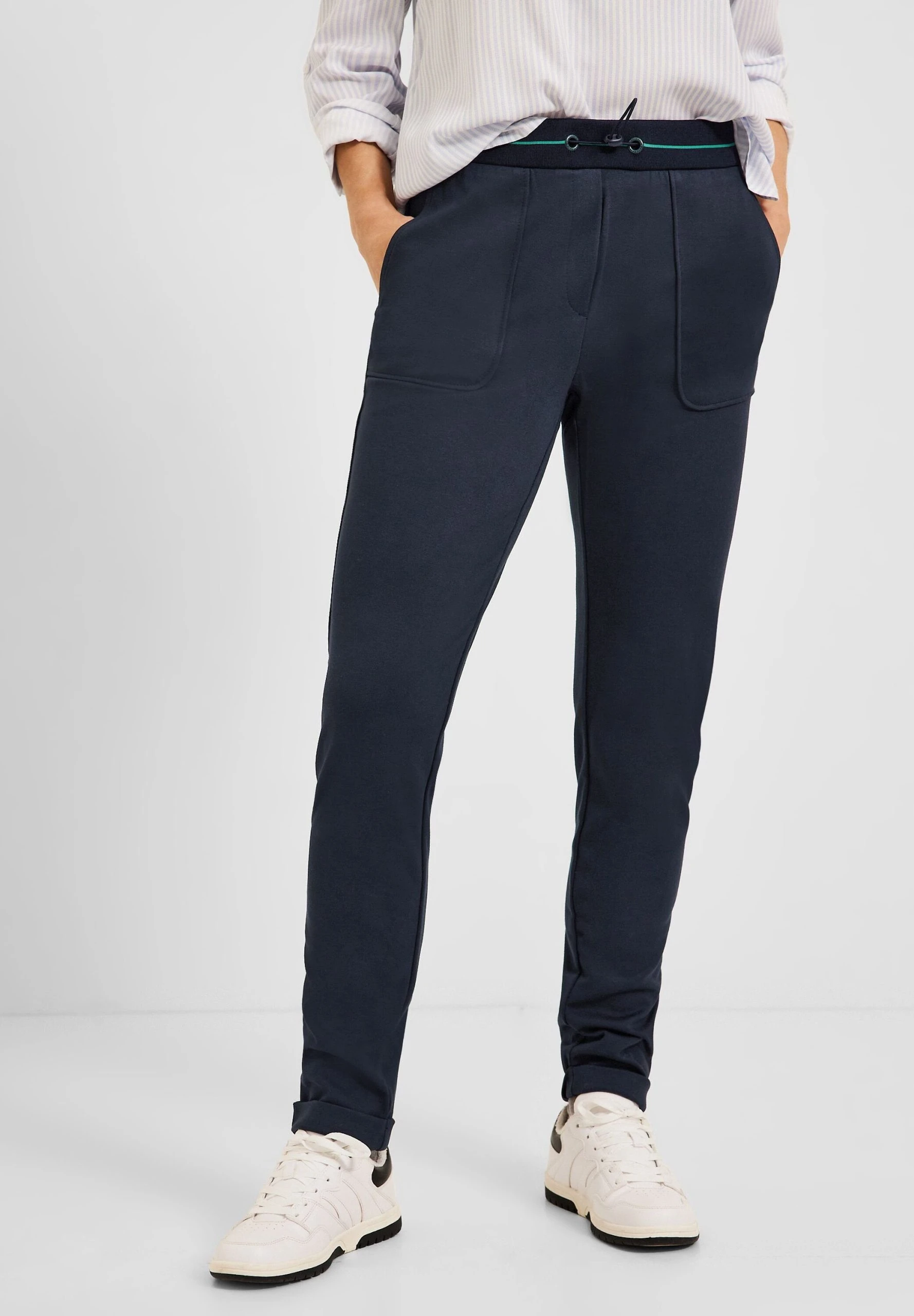 Cecil Röhrenhose In Unifarbe