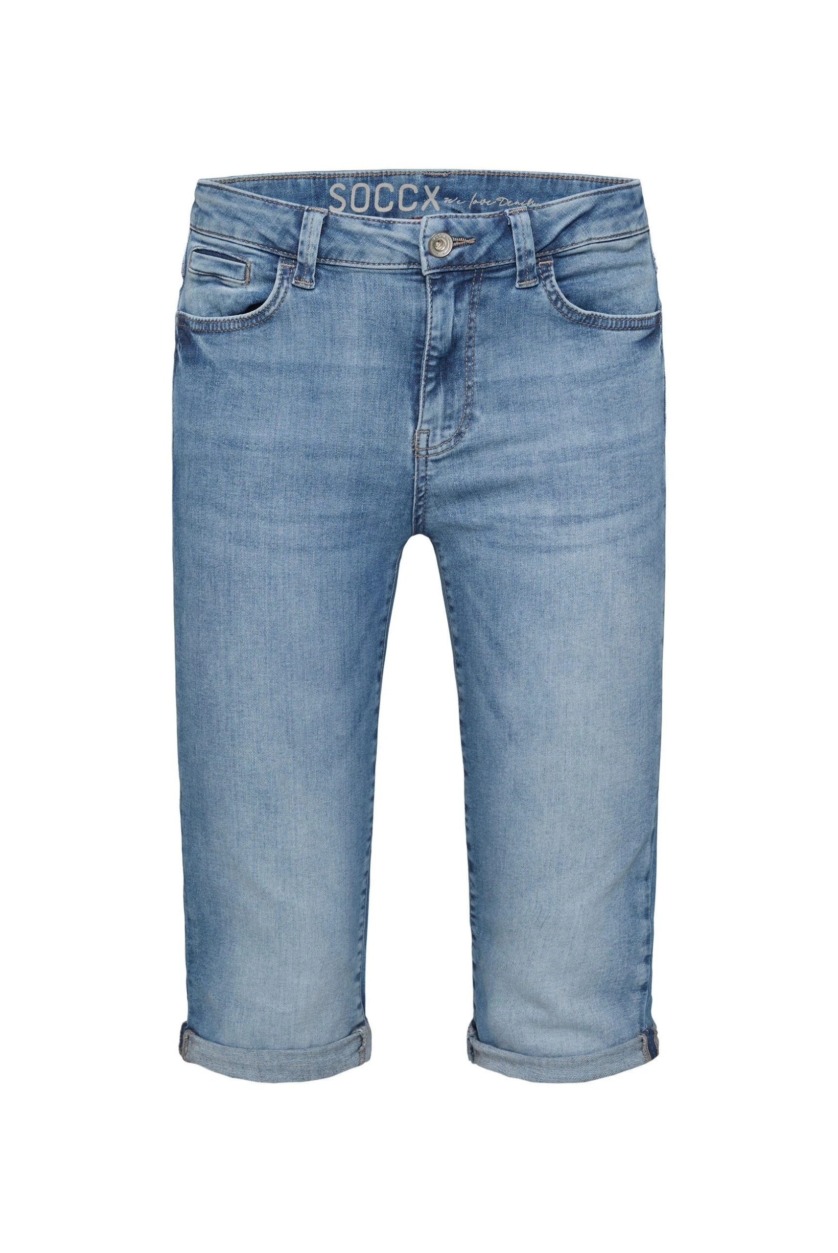 SOCCX Jeansshorts Mit Destroy-Effekten – Bild 2