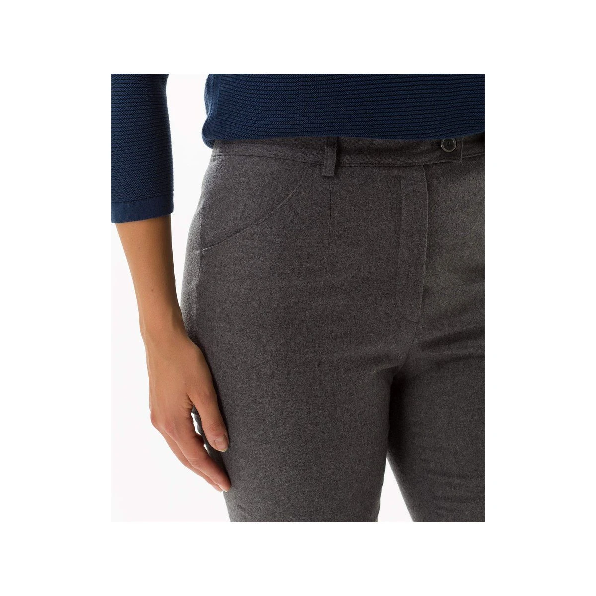 Brax Stoffhose »grau Regular« (1-tlg) – Bild 6