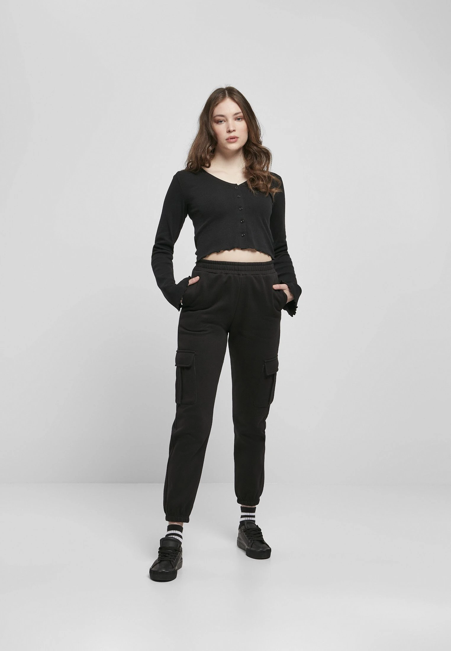 URBAN CLASSICS Stoffhose »Urban Classics Damen Ladies High Waits Cargo Sweat Pants« â Bild 5