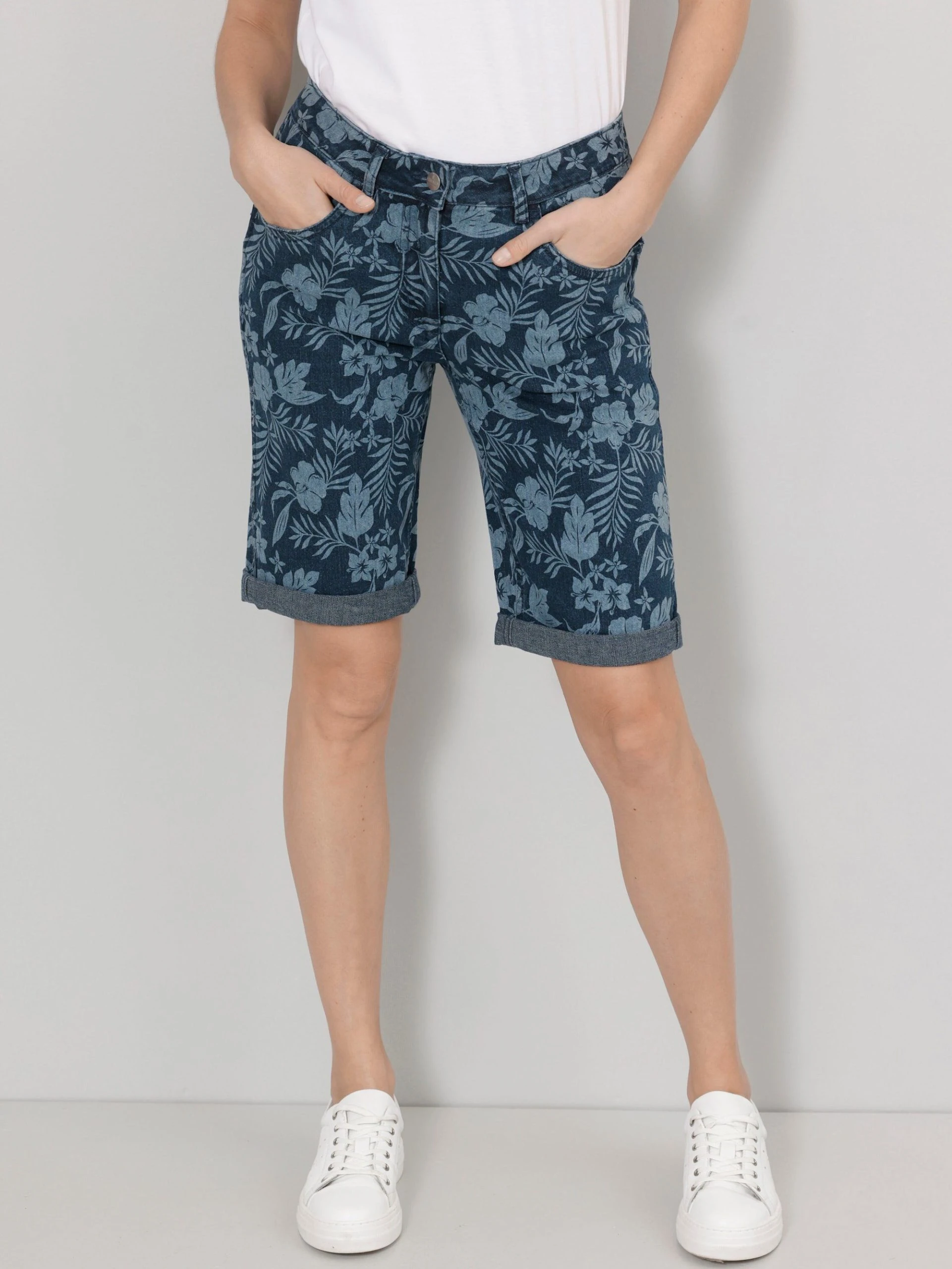 Dress In Bermudas Jeansbermuda (1-tlg) Mit Floralem Druck – Bild 11