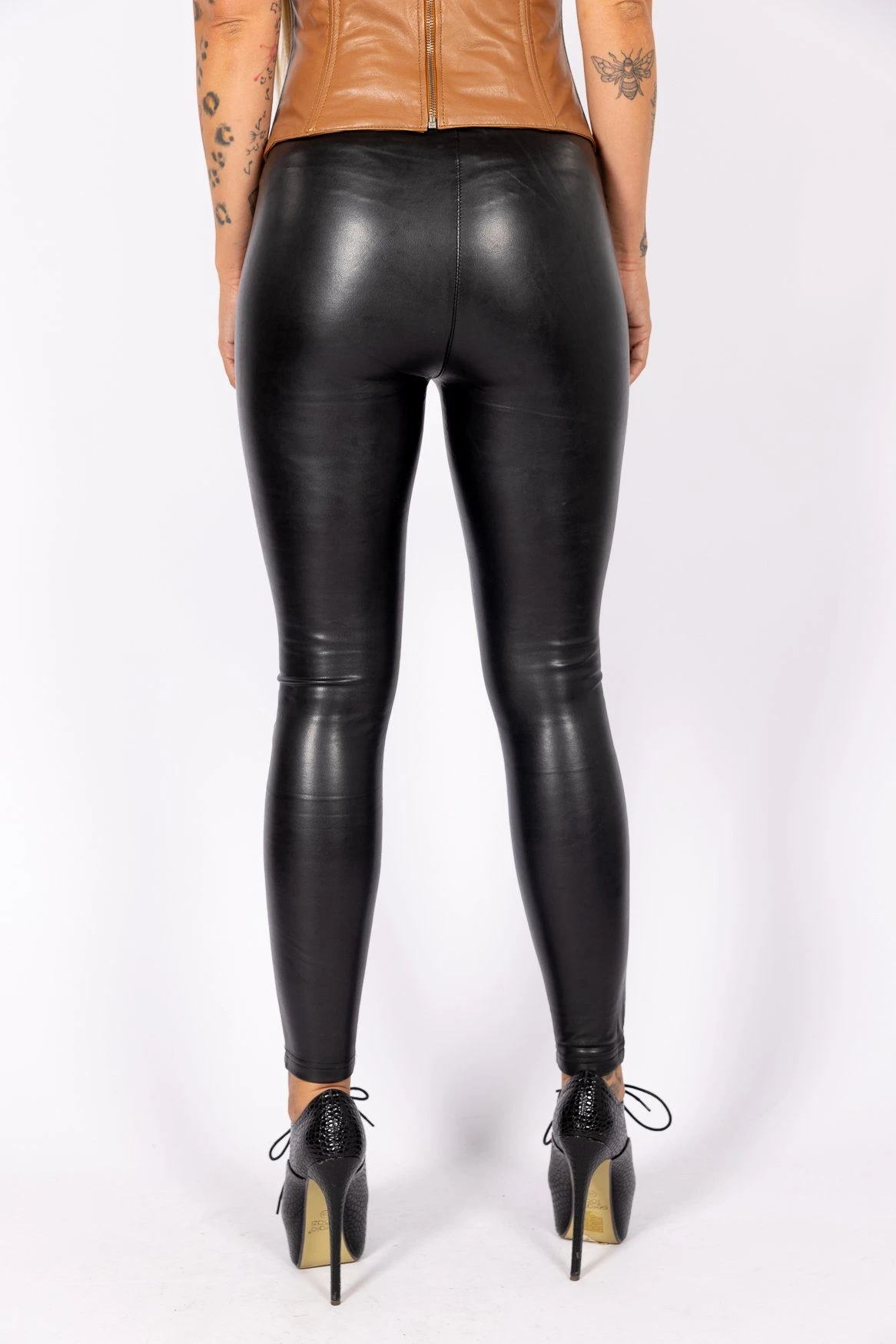 Be Noble Lederimitathose Bikerleggings Sehr Figurbetonte Leggings Im Bikerstyle Aus Kunstleder – Bild 5