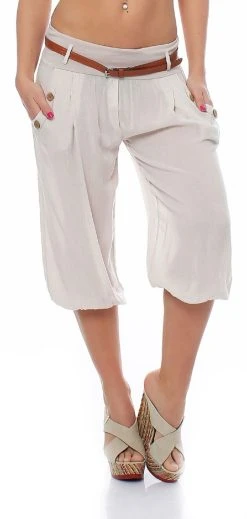 Malito More Than Fashion Caprihose 6020 Mit Gürtel Einheitsgröße