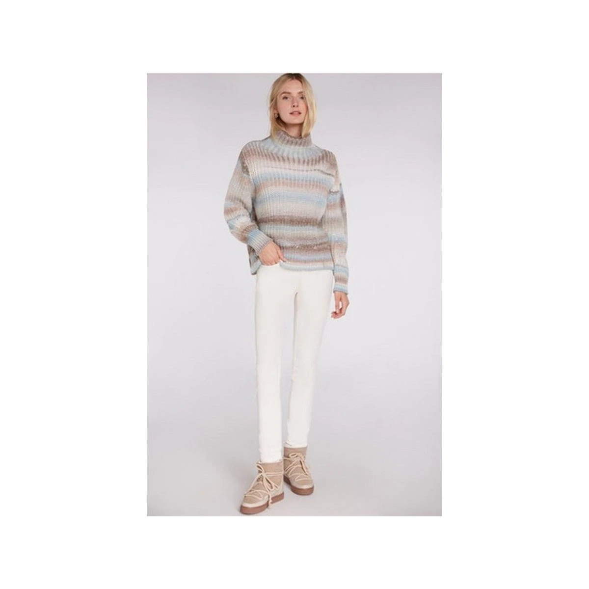 Oui Leggings Offwhite Regular (1-tlg) – Bild 4