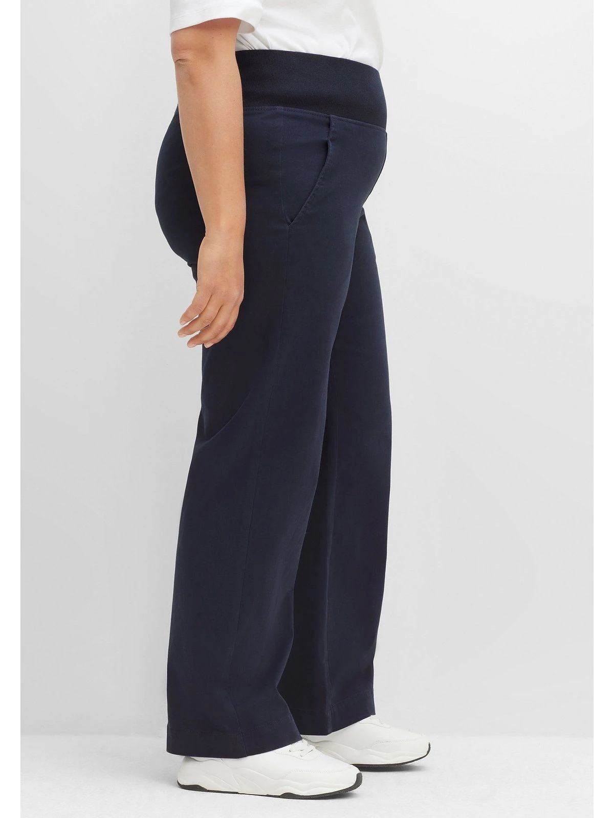 Sheego Schlupfhose Hose Aus Twill, Mit Breitem Rippbund – Bild 6