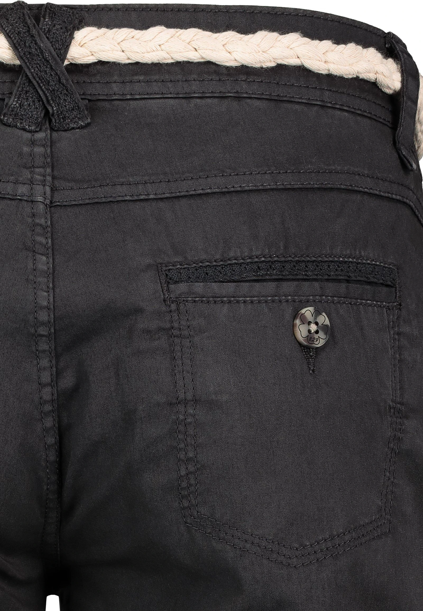 Eight2Nine Bermudas Eight2nine Damen Short Bermuda Kurze Hose Sommer Chino Stoff Hotpants Mit Gürtel – Bild 5