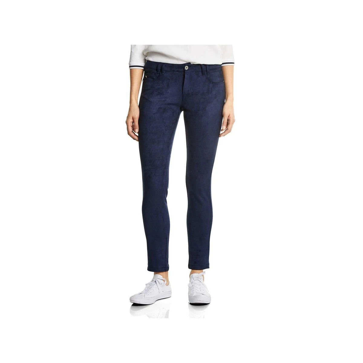 STREET ONE Stoffhose »blau Regular« (1-tlg)