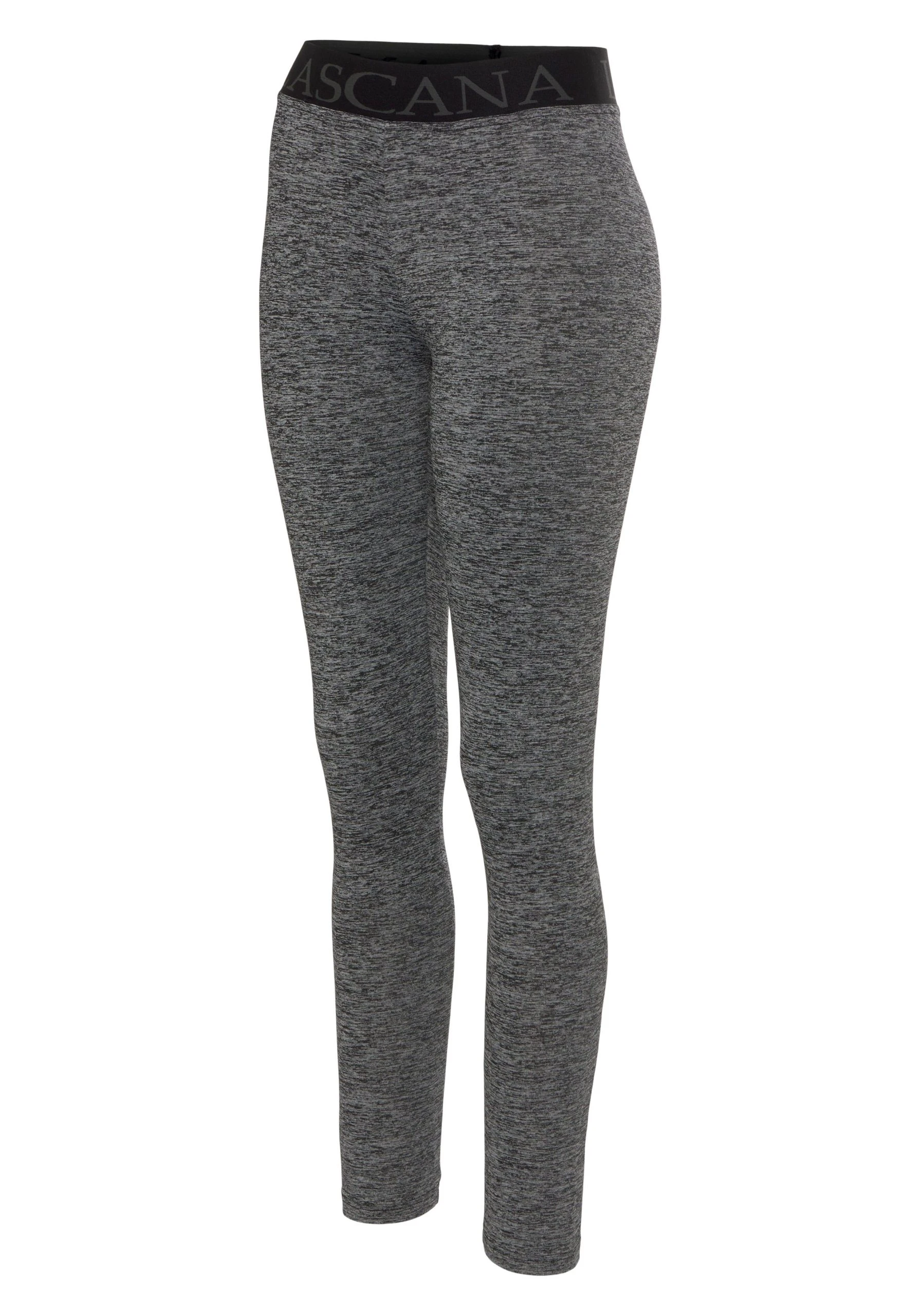 LASCANA ACTIVE Leggings Meliert, Mit Elastischem Bund Und Darin Eingewebtem Schriftzug – Bild 7