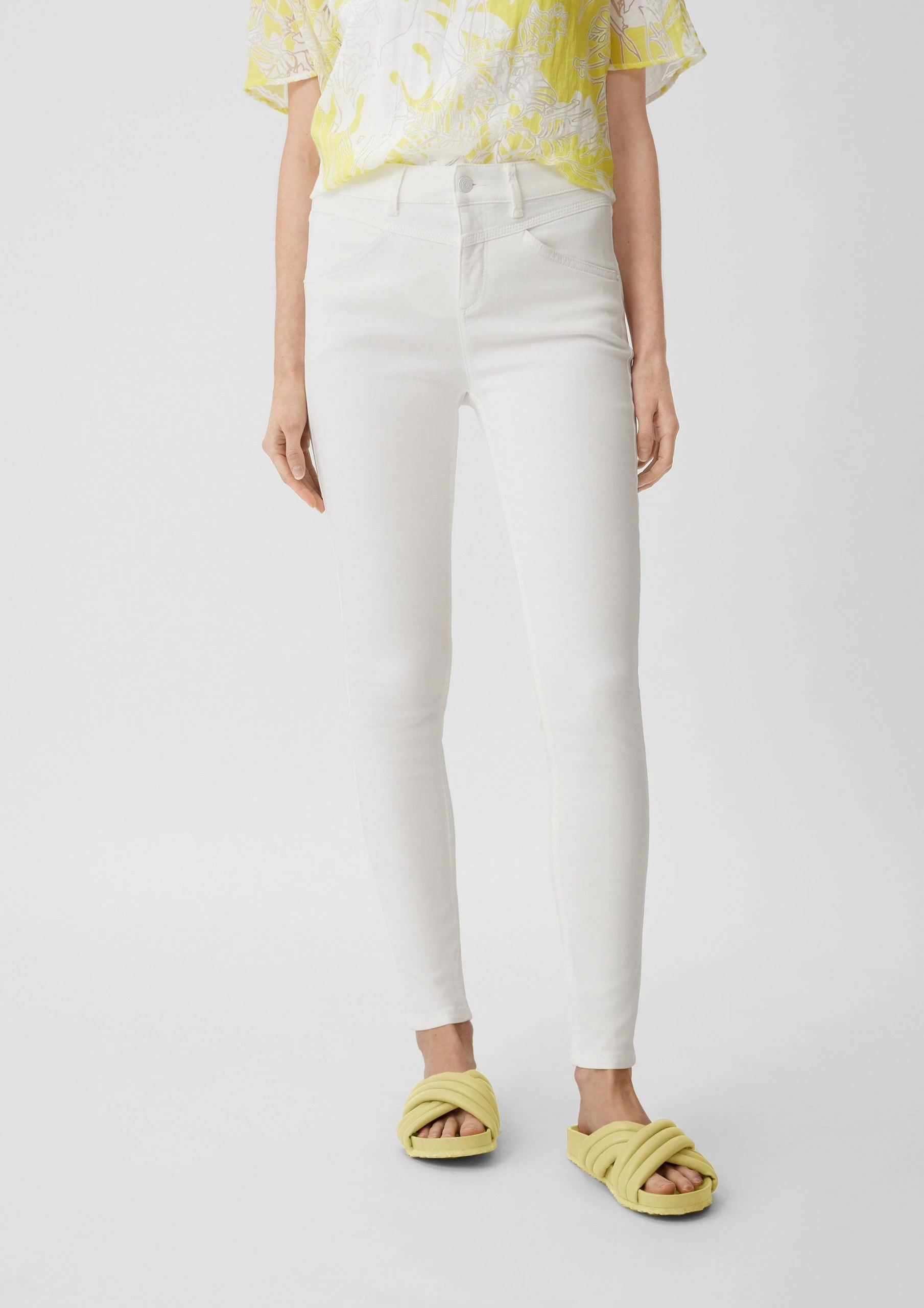 Comma Casual Identity Stoffhose Super Skinny Fit: Hose Mit Sattelbund Garment Dye – Bild 5