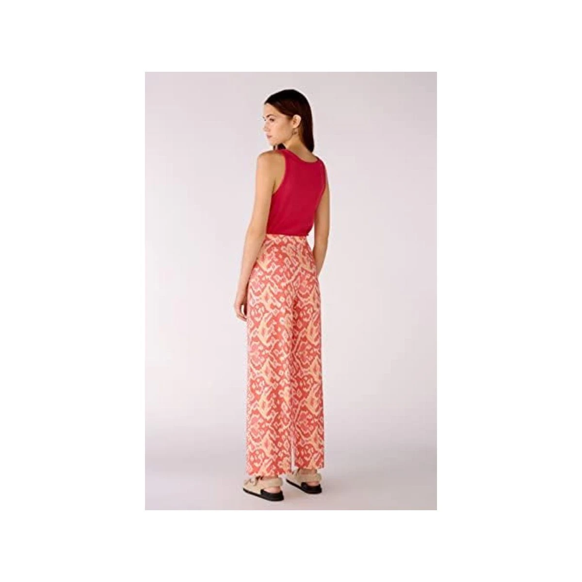 Oui Stoffhose Orange Regular (1-tlg) – Bild 4