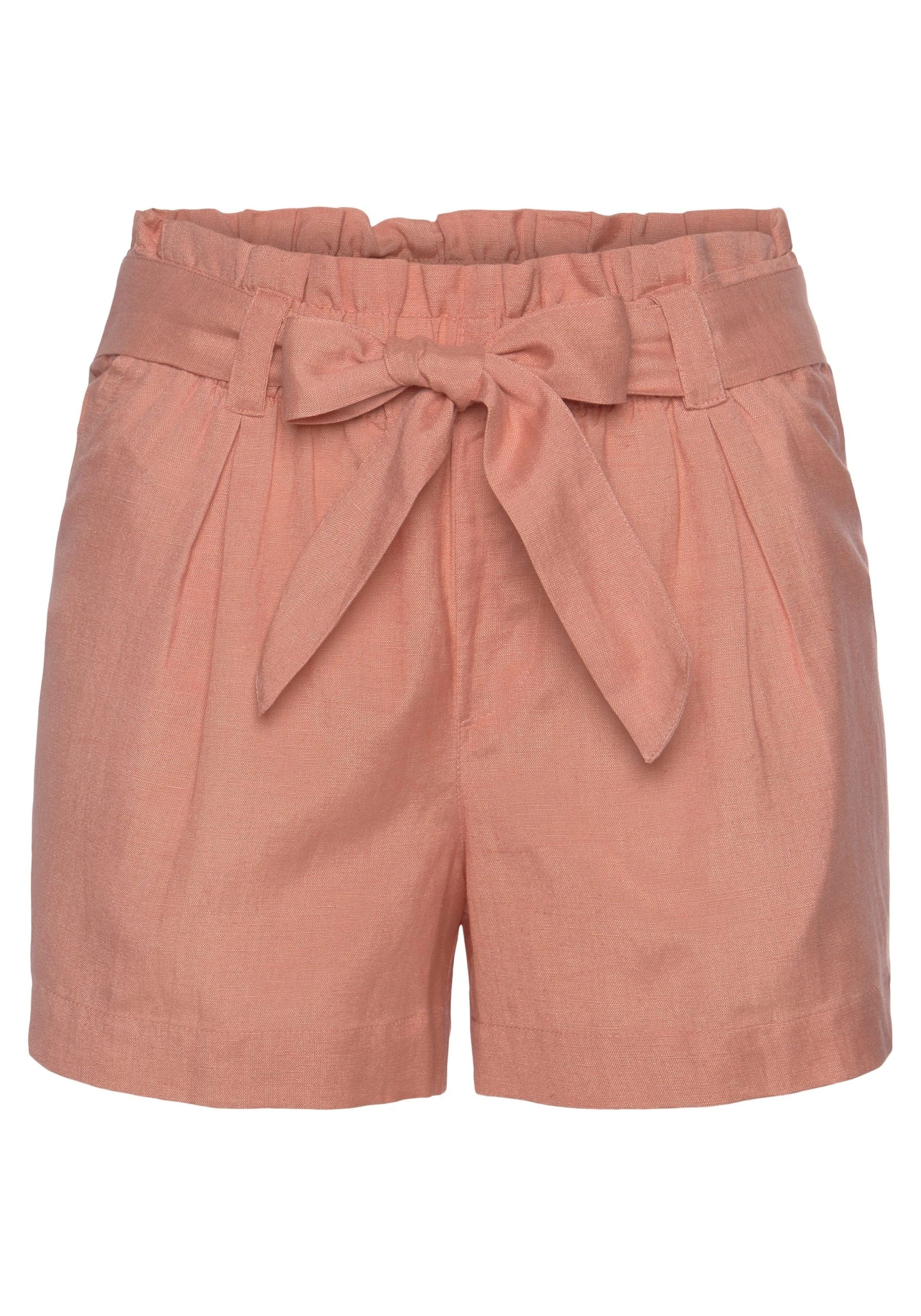LASCANA Shorts (mit Bindegürtel) Im Paperbag-Stil Aus Leinenmix – Bild 2