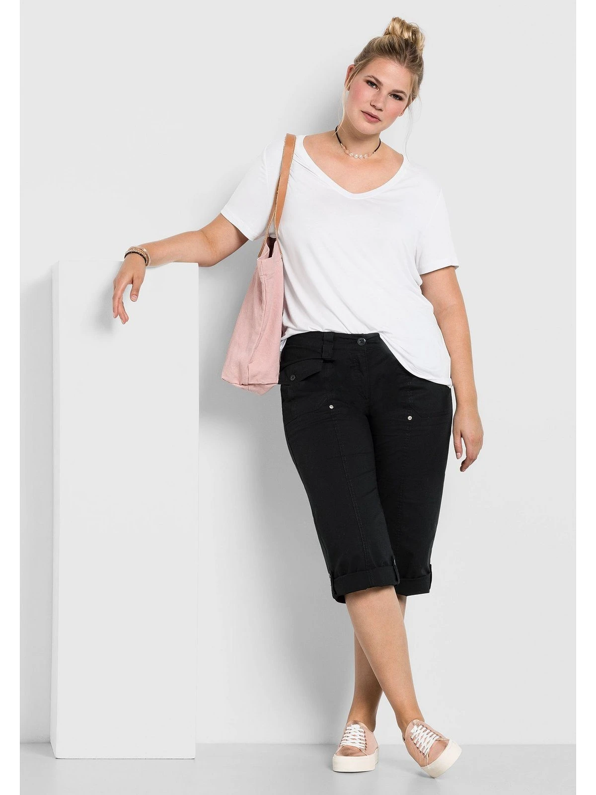 Sheego 3/4-Hose »3/4-Hose« Mit Krempelfunktion – Bild 4