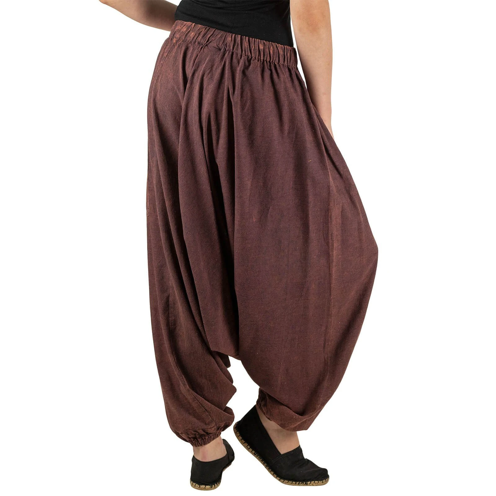 KUNST UND MAGIE Haremshose KUNST UND MAGIE Orientalische Haremshose One Size Stonewashed In Vielen Farben – Bild 4