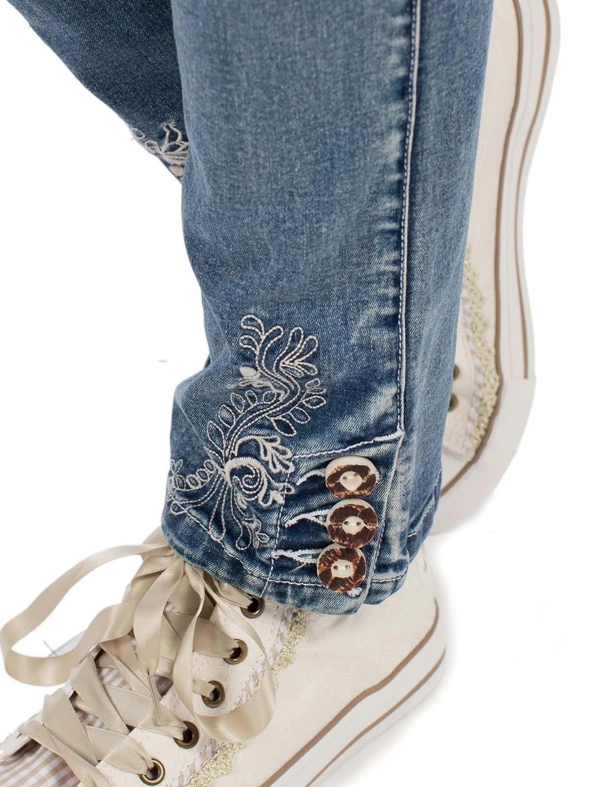 MarJo Jeansbermudas Trachtenjeans K69 FRANZISKA Lang Blau – Bild 9