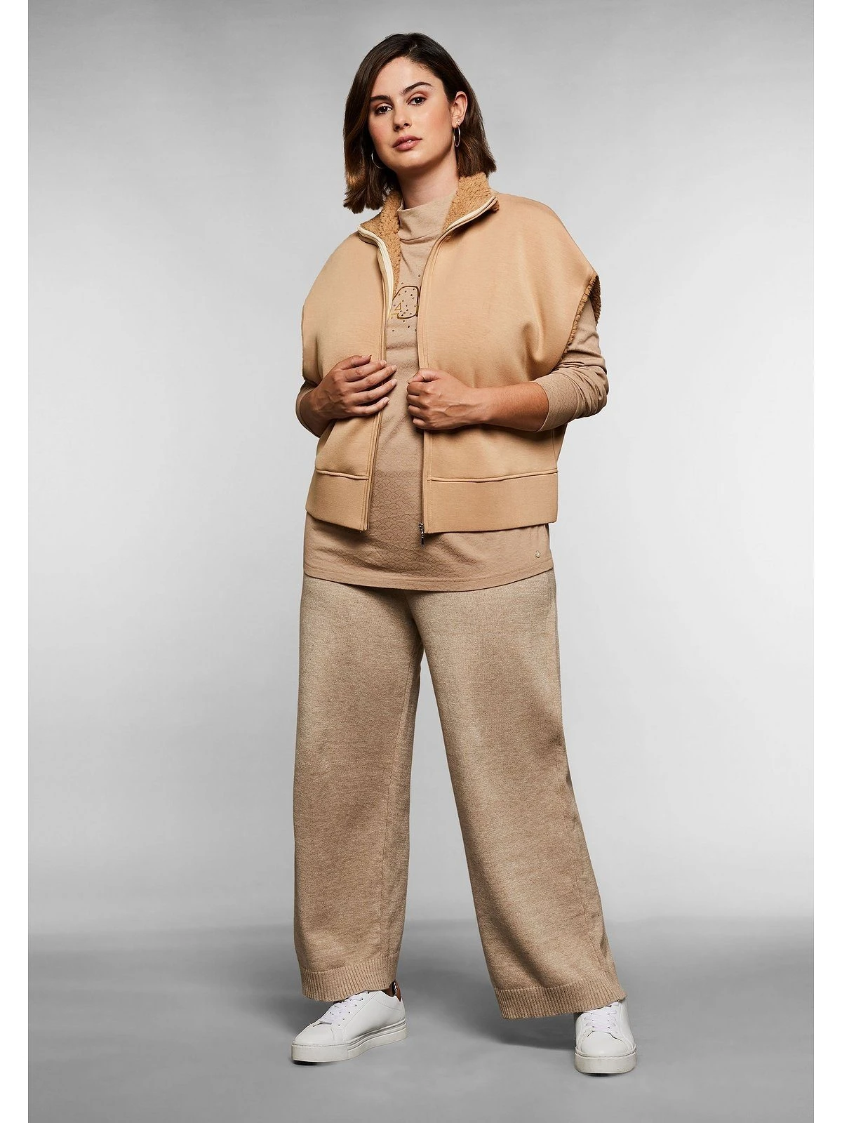 Sheego Stoffhose »Strickhose« Mit Elastischem Gummischlupfbund – Bild 4