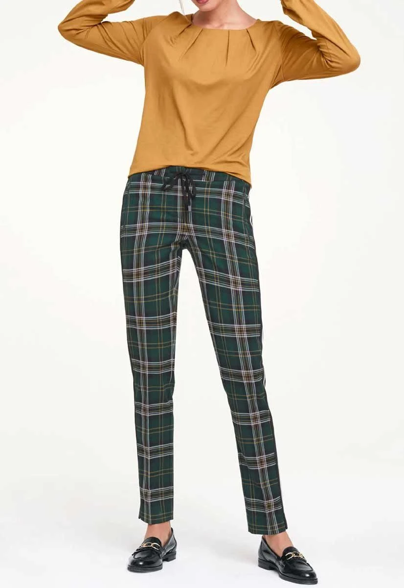 Rick By Rick Cardona Stretch-Hose RICK CARDONA Damen Designer-Stretchhose, Grün-bunt – Bild 3