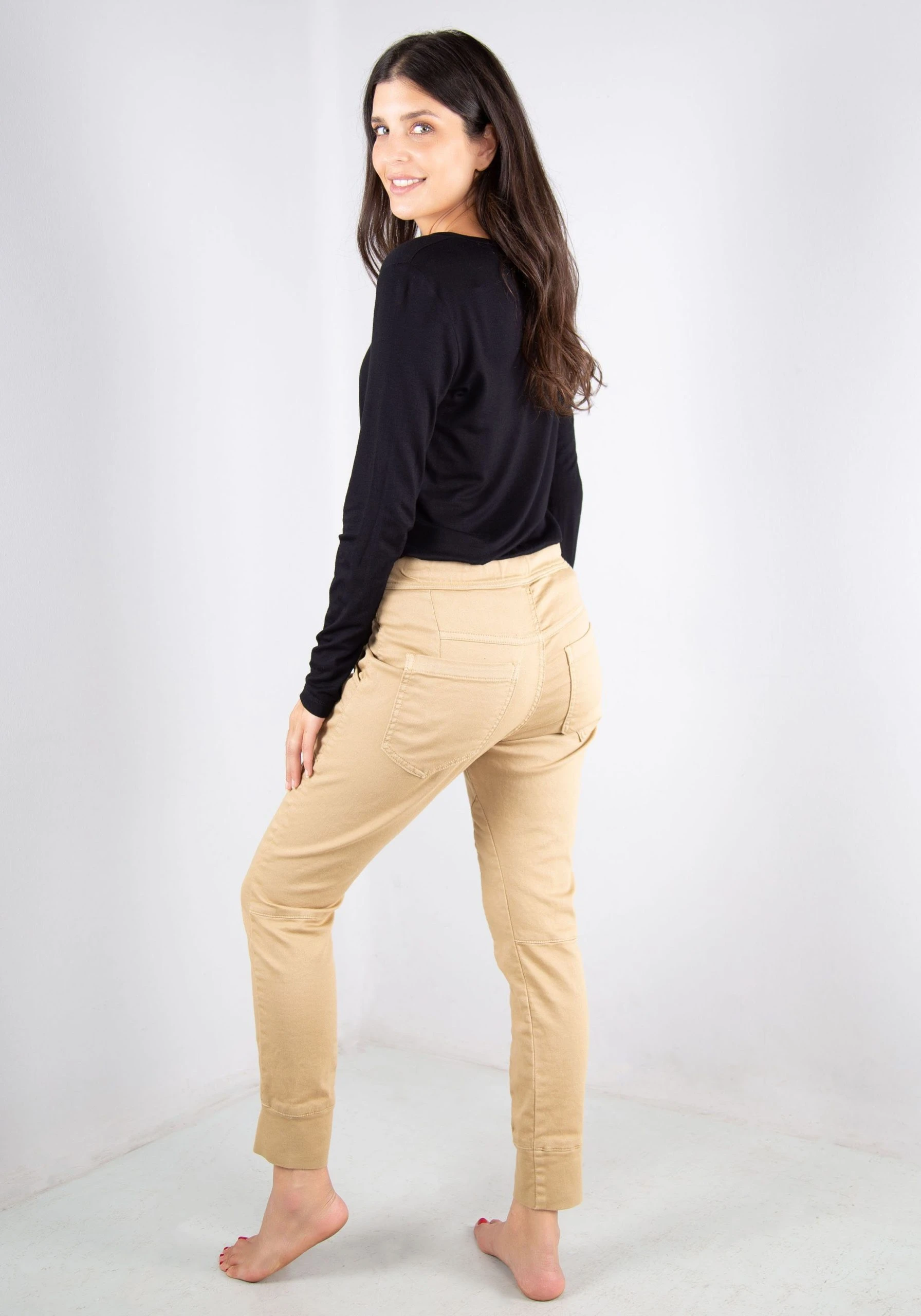 Please Jeans Jogger Pants P 51G Cropped-Form Mit Elastischem Bündchen – Bild 6