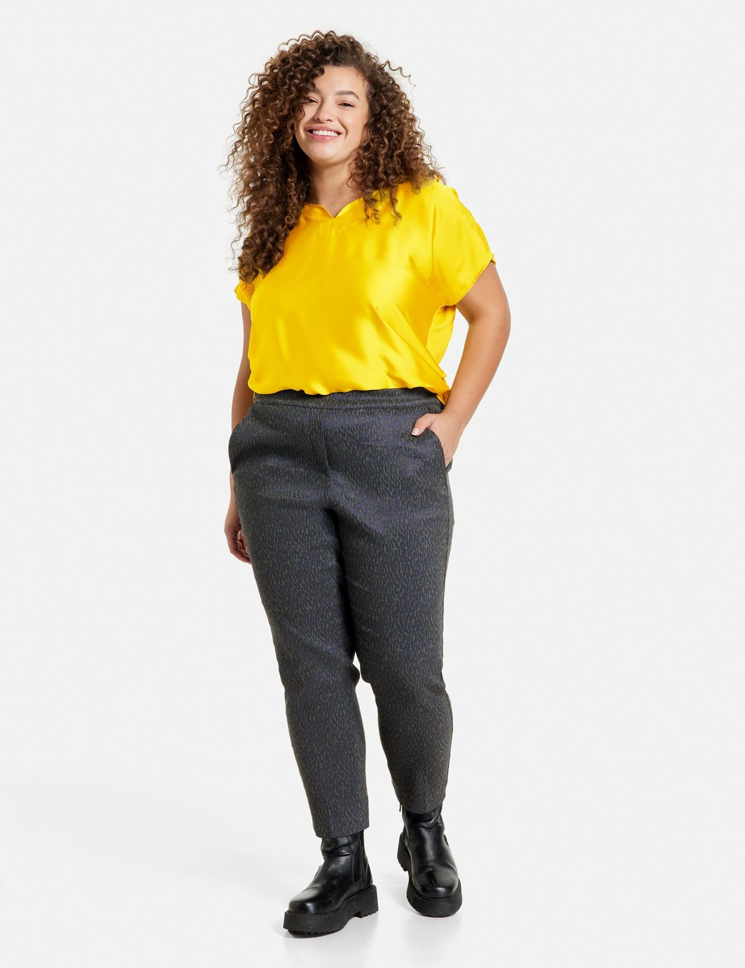 Samoon Stoffhose »7/8 Hose Mit Jacquardmuster Greta« – Bild 5