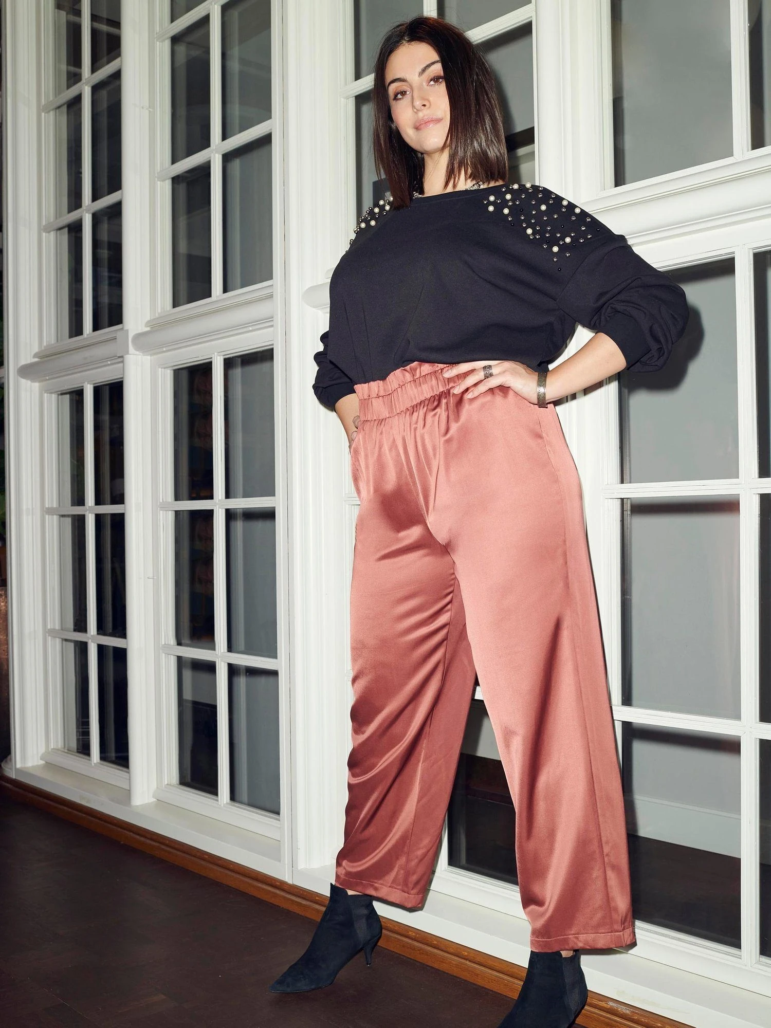 ONLY CARMAKOMA Palazzohose Only Carmakoma Damen Hose Mit Elastischem Bund – Bild 3