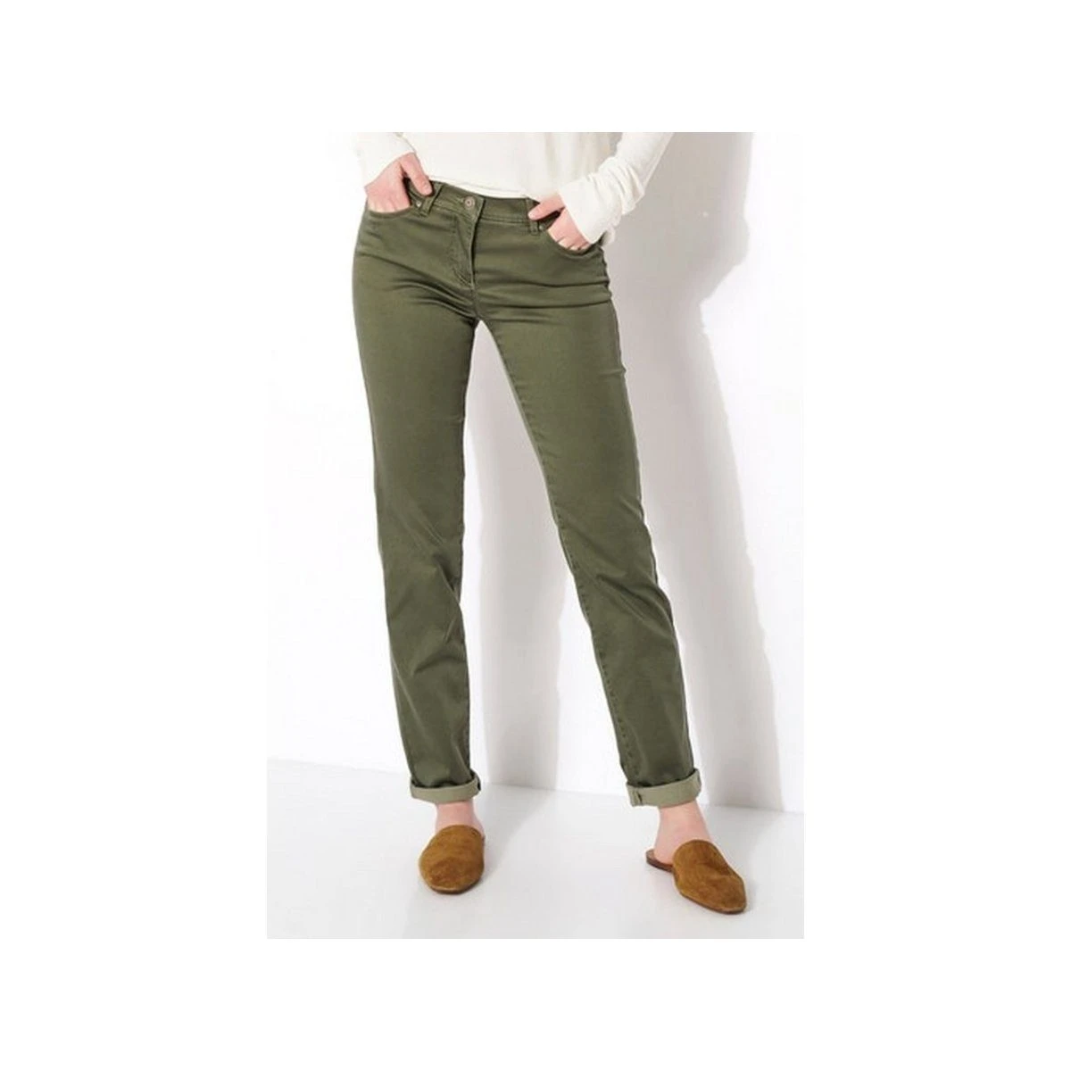 TONI Stoffhose Kahki Regular (1-tlg) – Bild 2