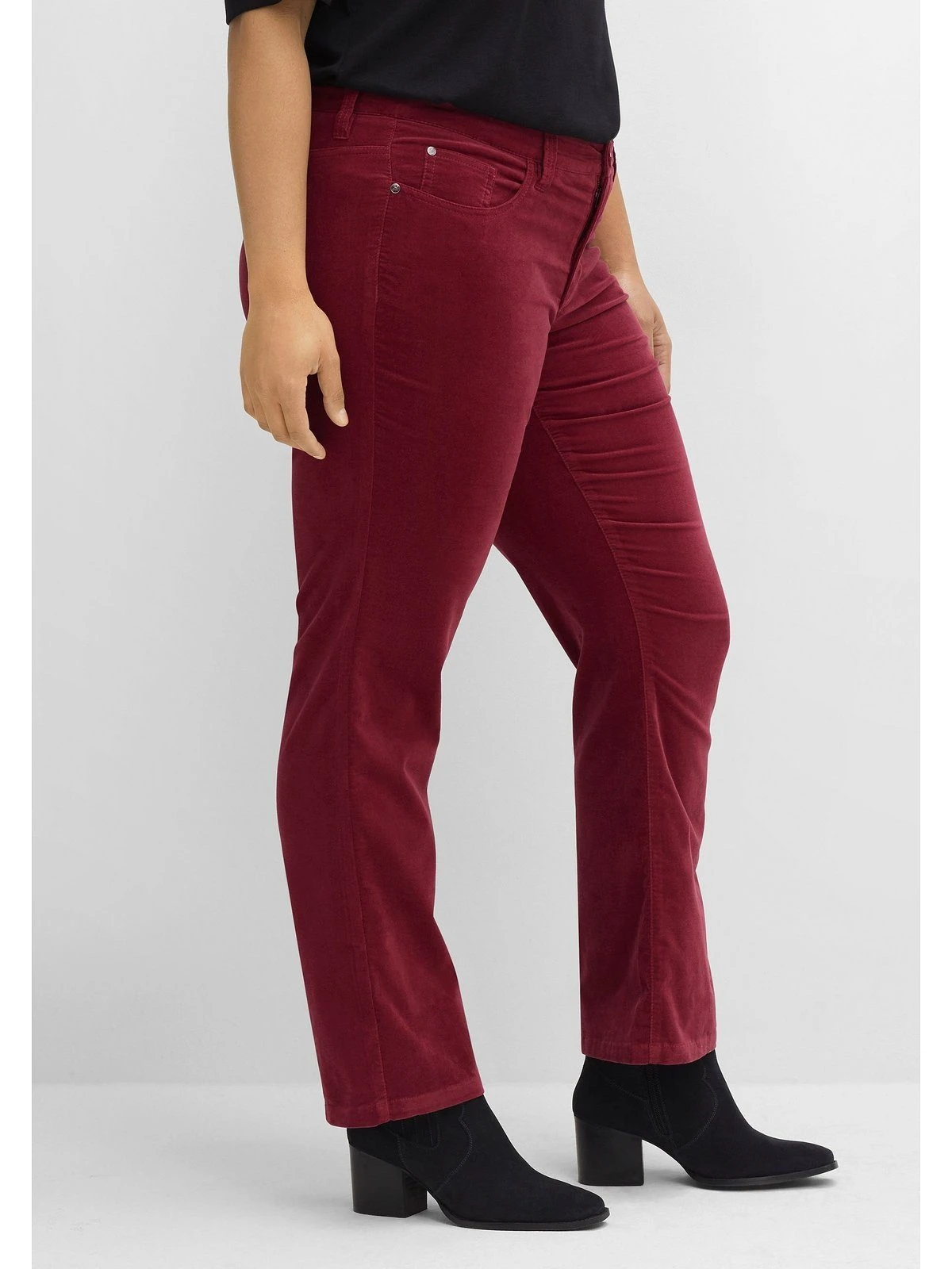 Sheego By Joe Browns Stretch-Hose »Samthose« Aus Weichem Baumwollsamt – Bild 6