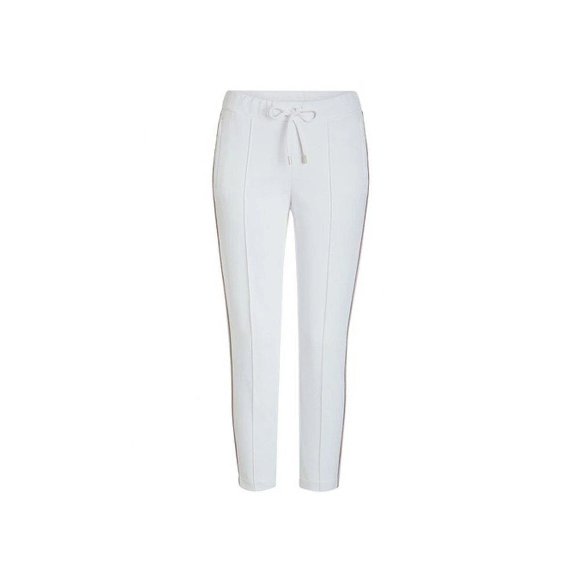 Cambio Stoffhose Weiß Regular (1-tlg)