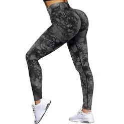 Mmgoqqt Leggings »Damen Kompressions Sport Leggings Yoga Lange Leggings Slim Fit Fitnesshose Sporthosen Blickdicht Scrunch Butt Yogahose Nahtlos Push Up Legging(L)«
