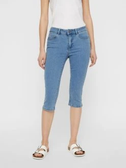 Vero Moda Caprihose »VMHOT SEVEN NW DNM SLIT KNICKER MIX GA - 10193077« (1-tlg) 4101 In Hellblau