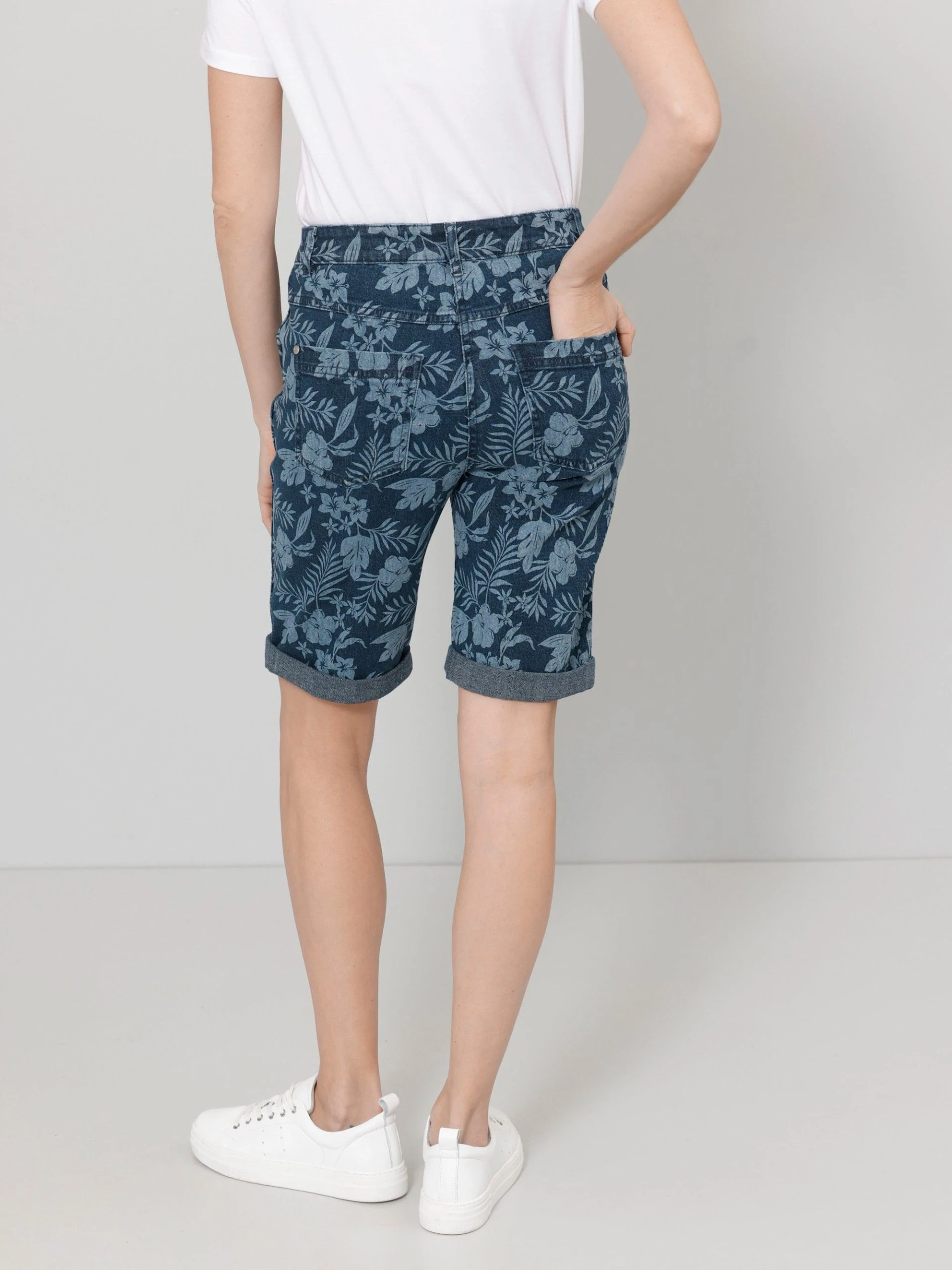 Dress In Bermudas Jeansbermuda (1-tlg) Mit Floralem Druck – Bild 4