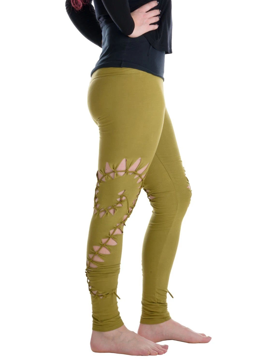 Vishes Leggings Geknüpfte Cutwork Leggings Mit Spirale Goa, Ethno, Hippie Style – Bild 3