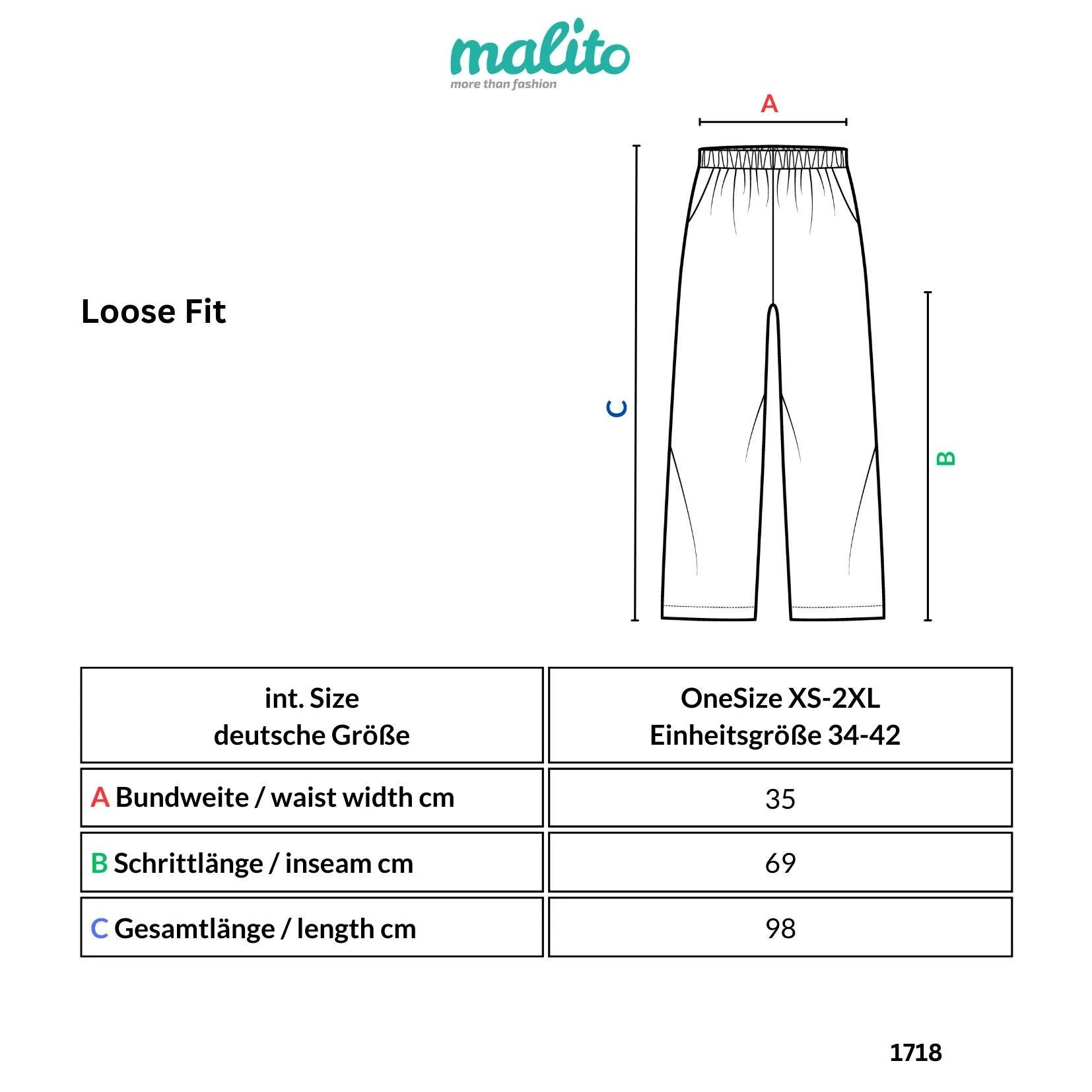 Malito More Than Fashion Haremshose 1718 Sommerhose Mit Elastischem Bund Und Kreis Muster Einheitsgröße – Bild 4