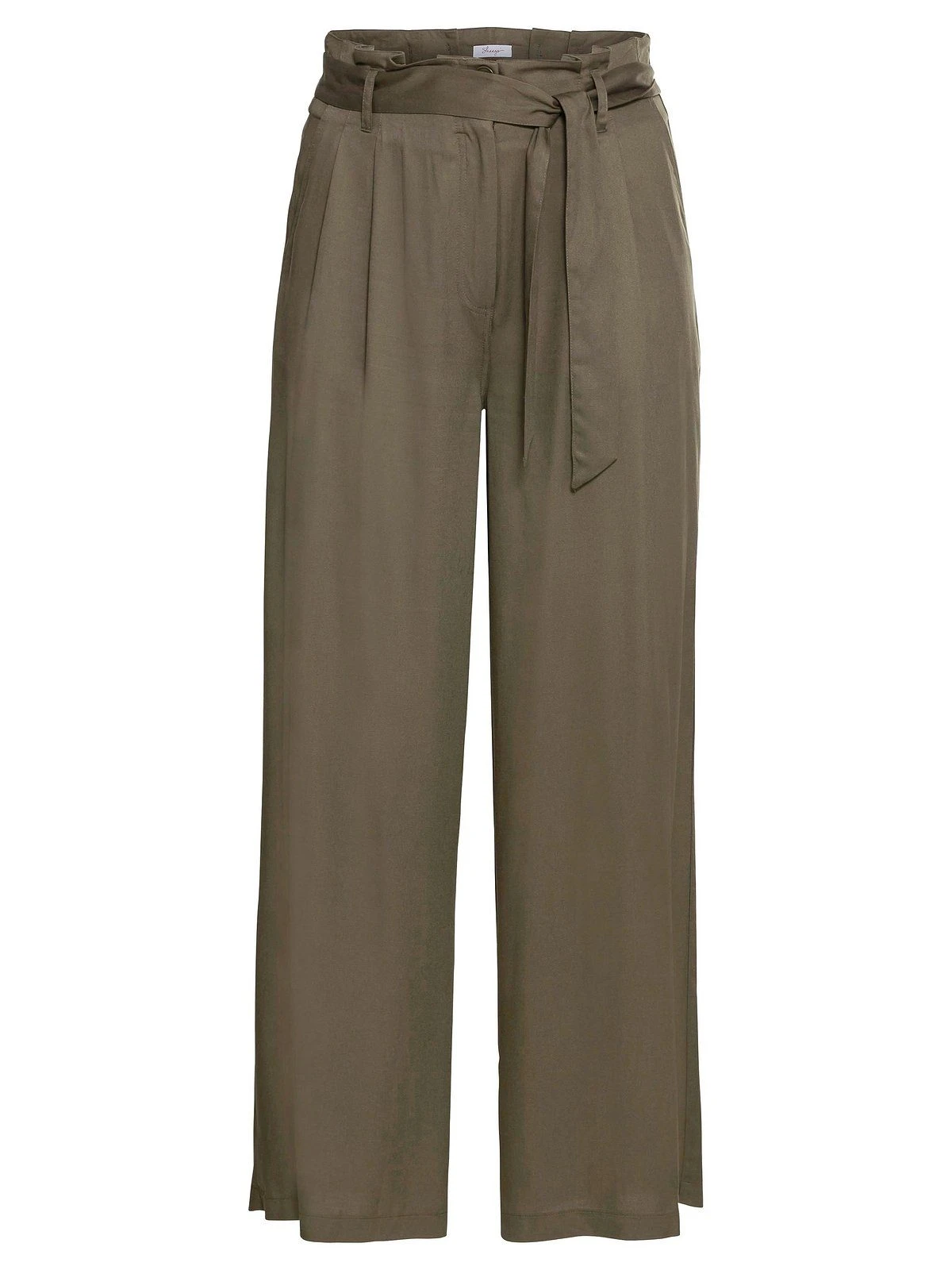 Sheego Bundfaltenhose Hose «Die Weite» Mit Paperbag-Bund Und Stoffgürtel – Bild 5