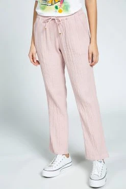 Gina Laura Funktionshose Hose Weites Bein Breiter Bund Schnürung