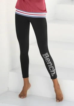 Bench. Leggings Mit Logodruck In Metalloptik