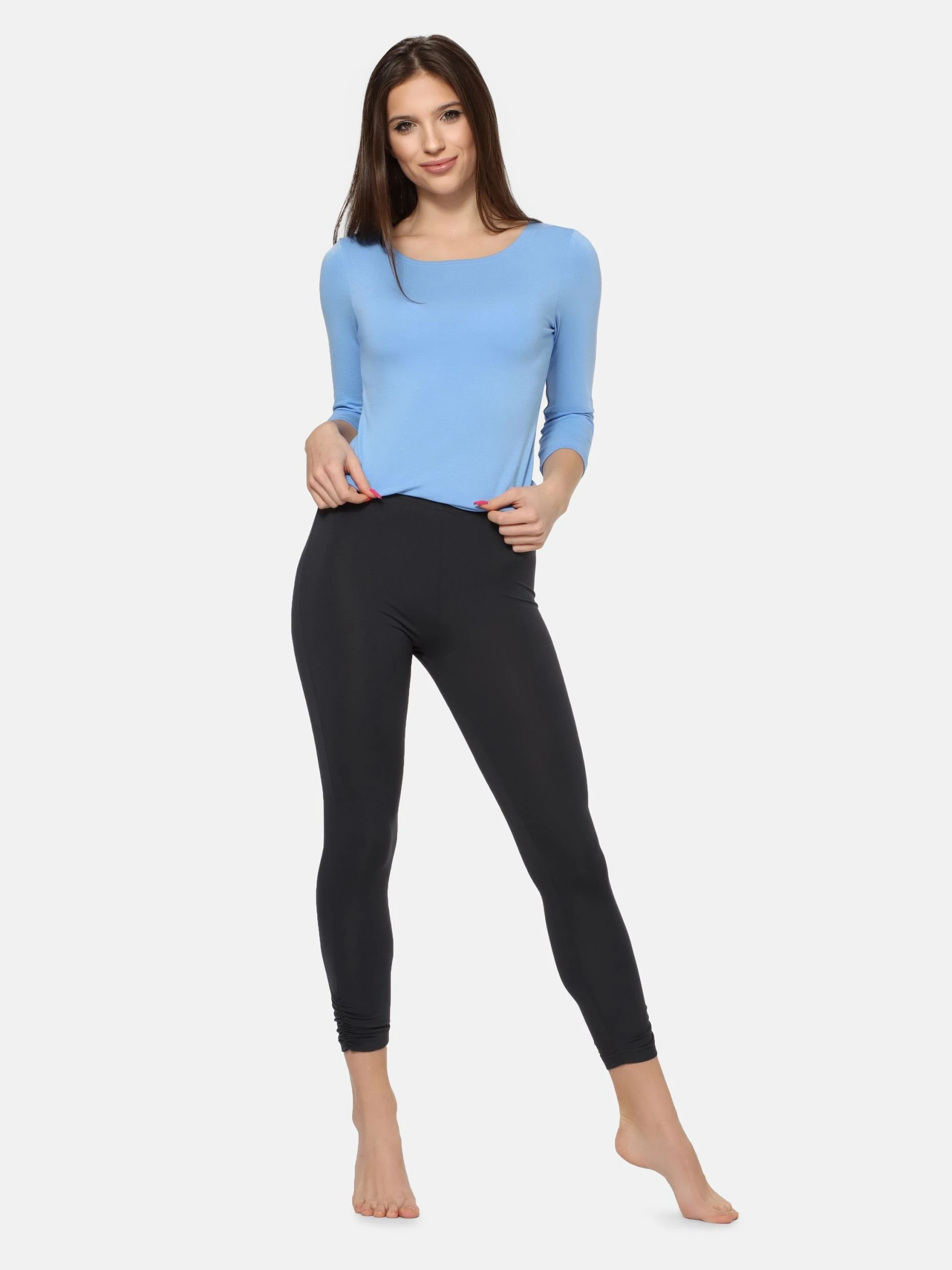 Merry Style Leggings »Damen 7/8 Leggings Mit Falten MS10-424« (1-tlg) Elastischer Bund – Bild 5