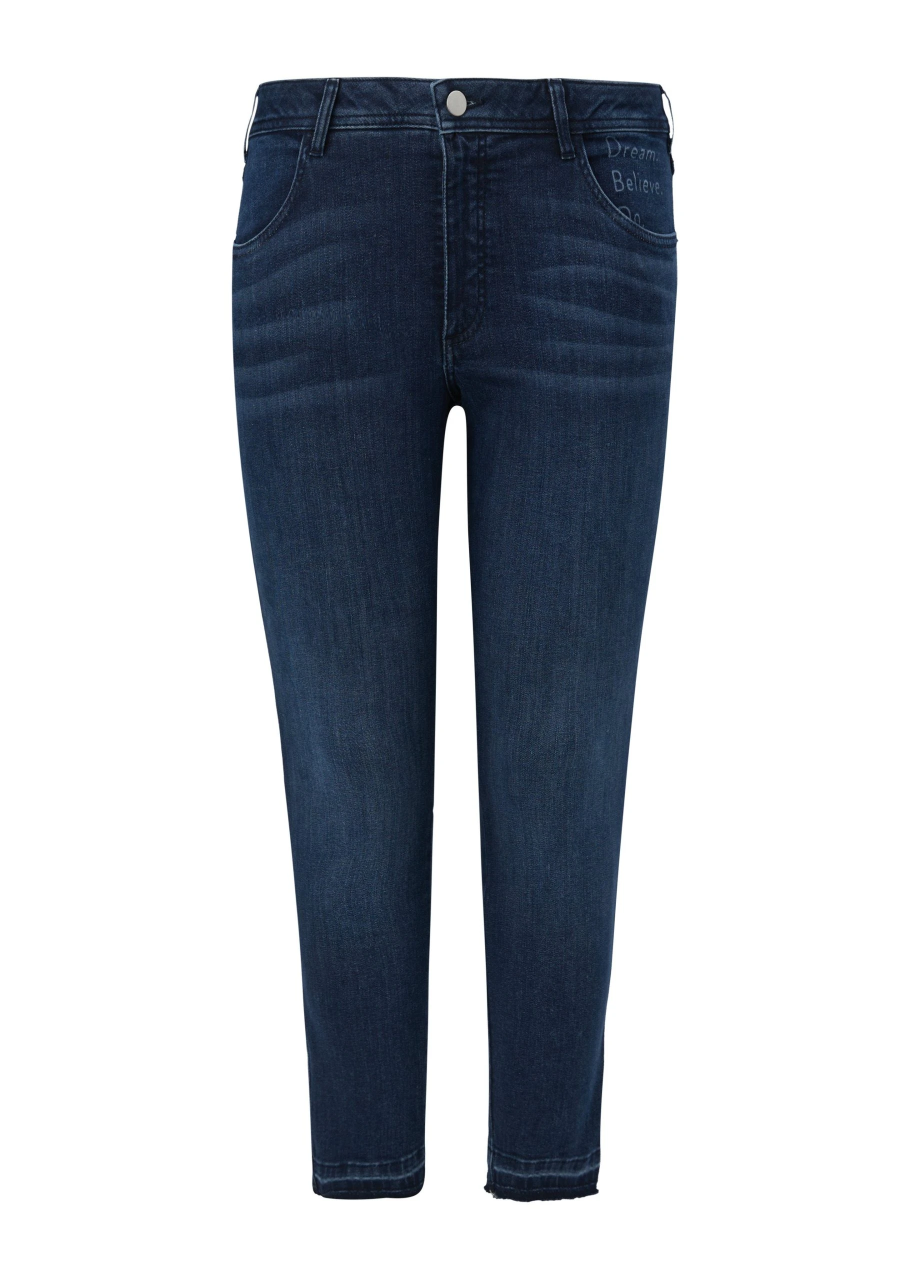 TRIANGLE Stoffhose Slim: Jeans Mit Shaping-Effekt Waschung – Bild 4