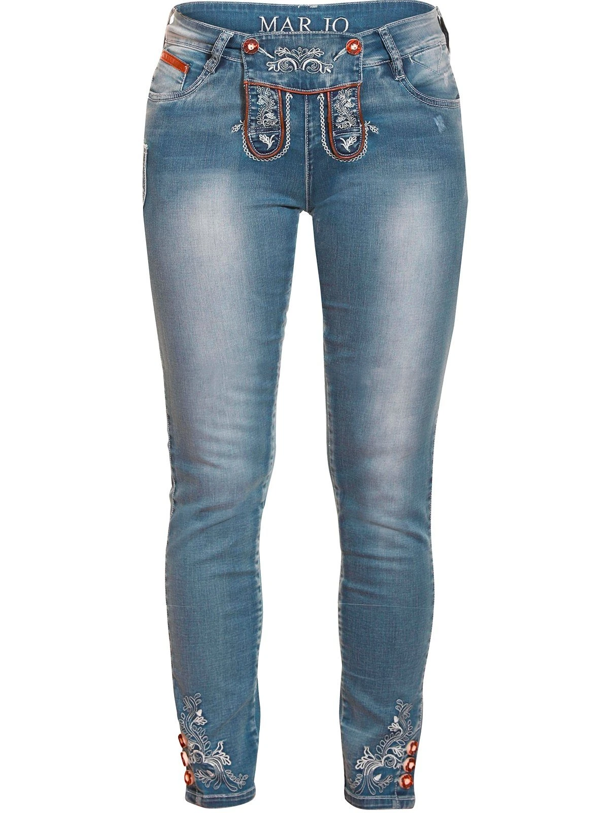 MarJo Jeansbermudas Trachtenjeans K69 FRANZISKA Lang Blau – Bild 14