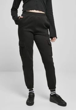 URBAN CLASSICS Stoffhose »Urban Classics Damen Ladies High Waits Cargo Sweat Pants«
