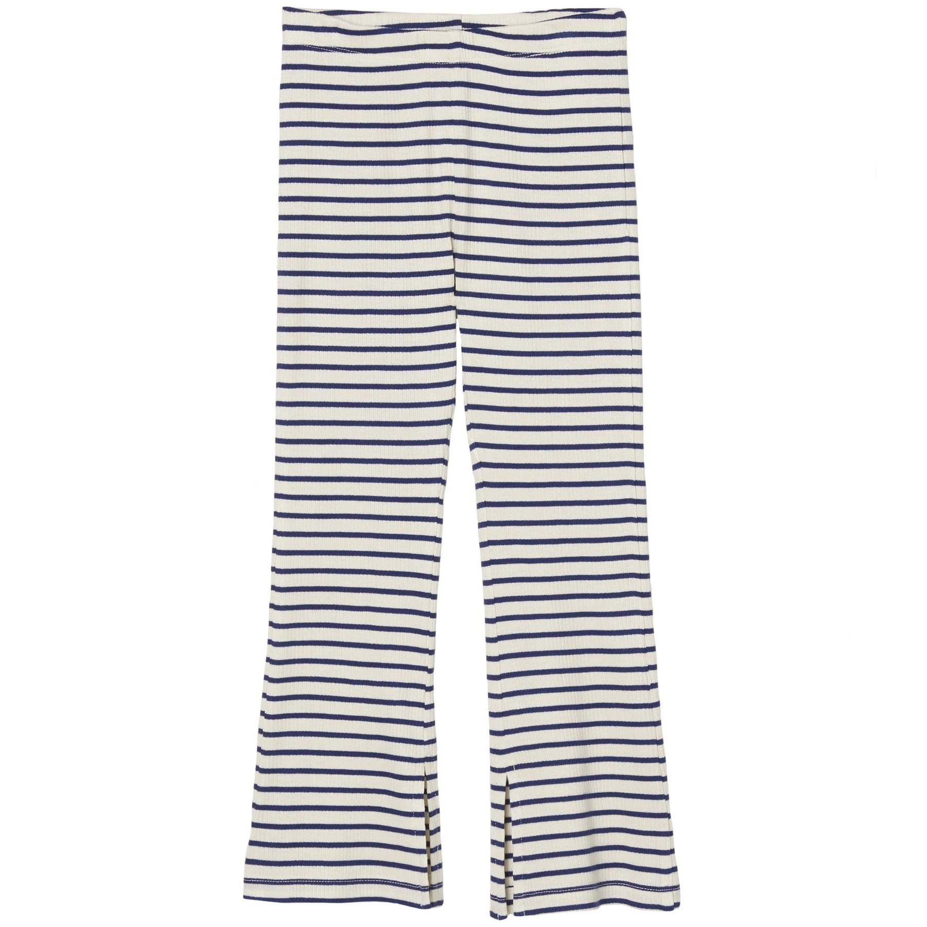 Marc O'Polo Leggings MARC O'POLO Flare-Ripp-Leggings Aus Stretchigem Lyocell - Blue Stripe
