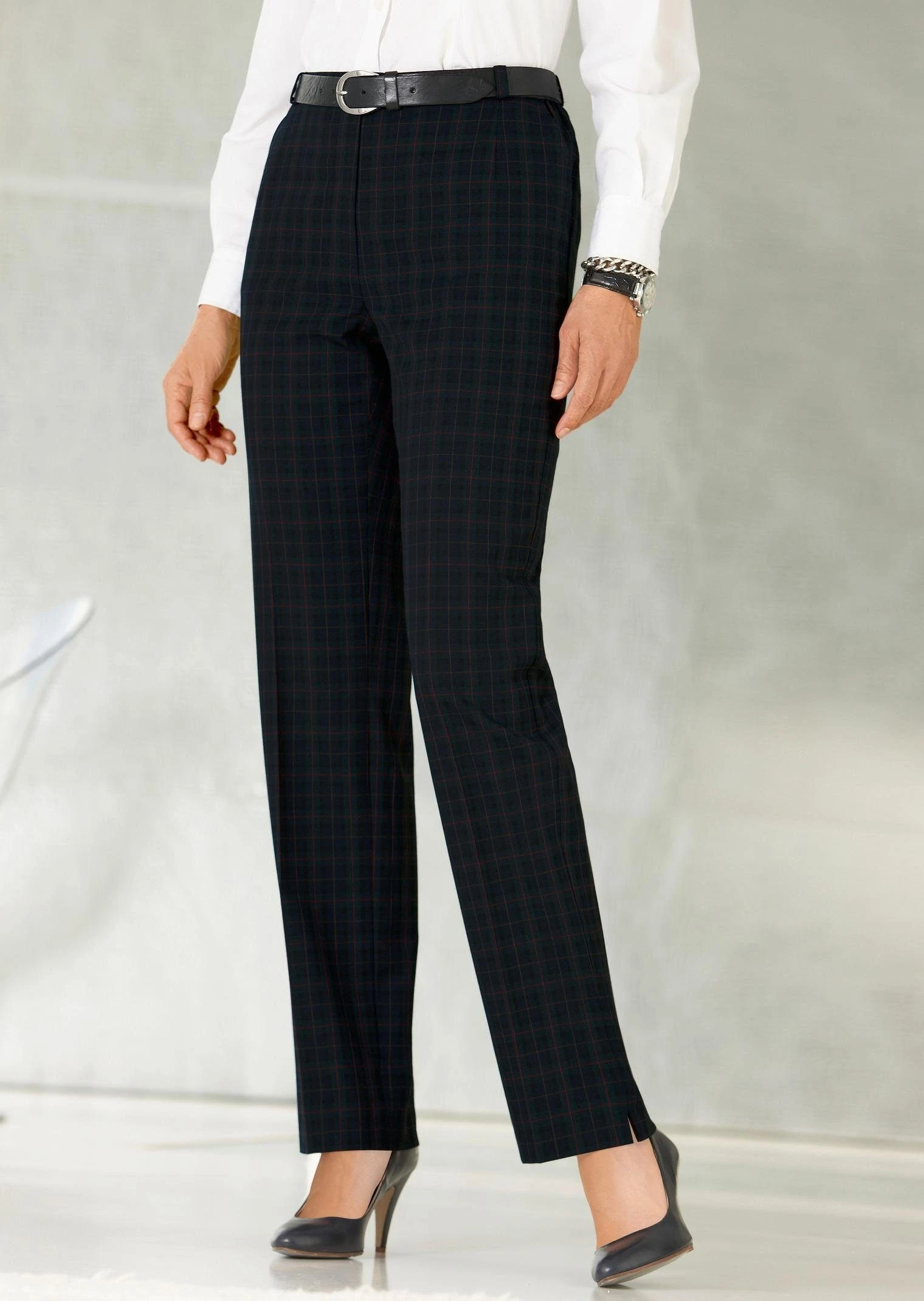 GOLDNER Stoffhose »Buntgewebte Karohose Anna« Ohne