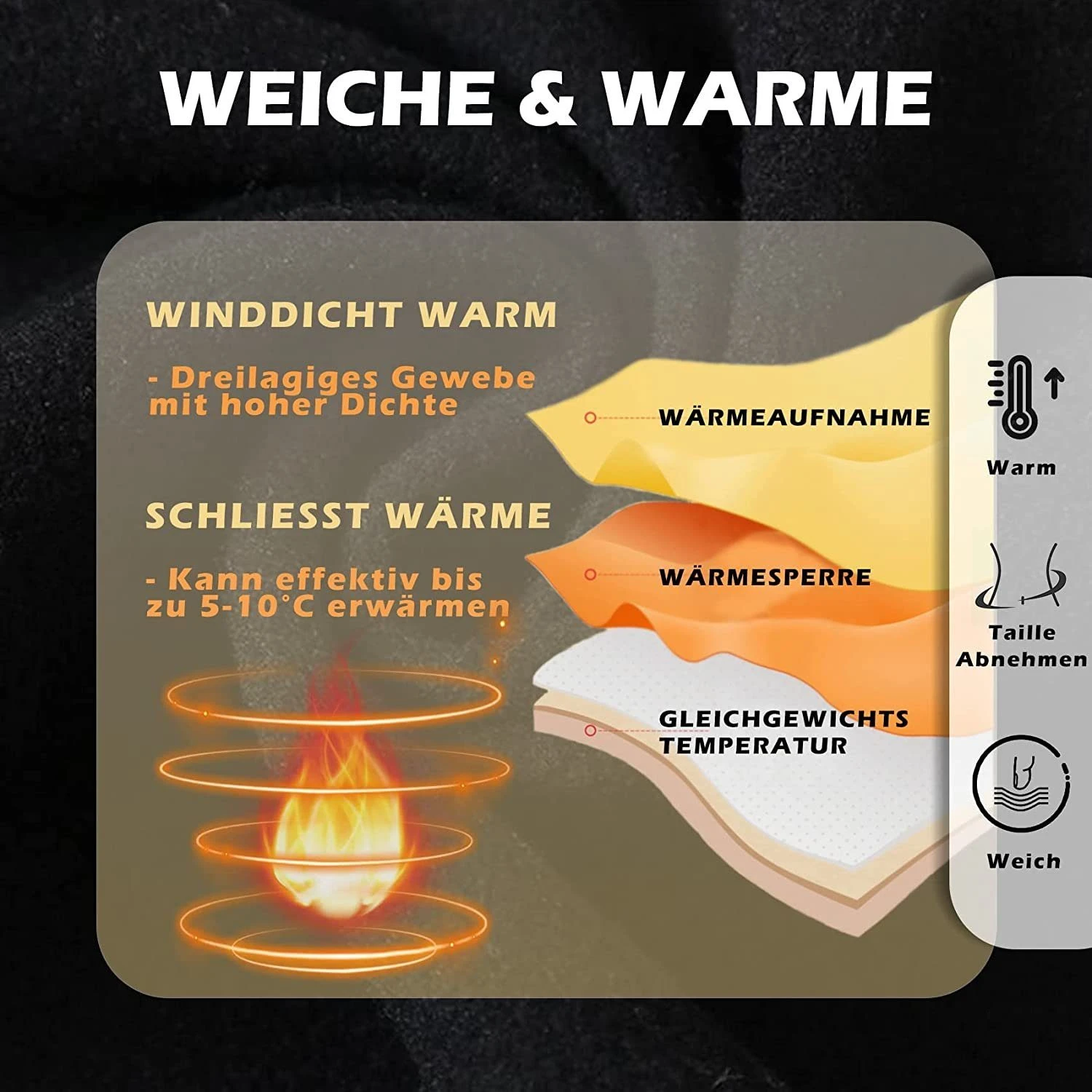 Favson Thermoleggings Damen Thermoleggins Gefütterte Leggings Dicke Strumpfhosen Winter Warm – Bild 4