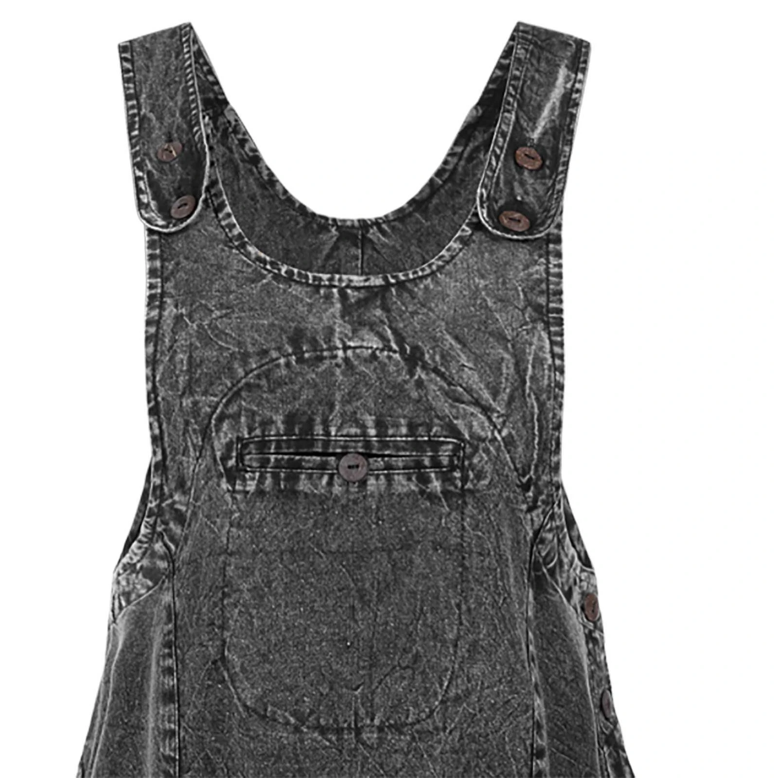 KUNST UND MAGIE Latzhose Hippie Latzhose Haremshose Goa Hose Boho 70er Jumpsuit Overall Stonewashed Catsuit – Bild 8