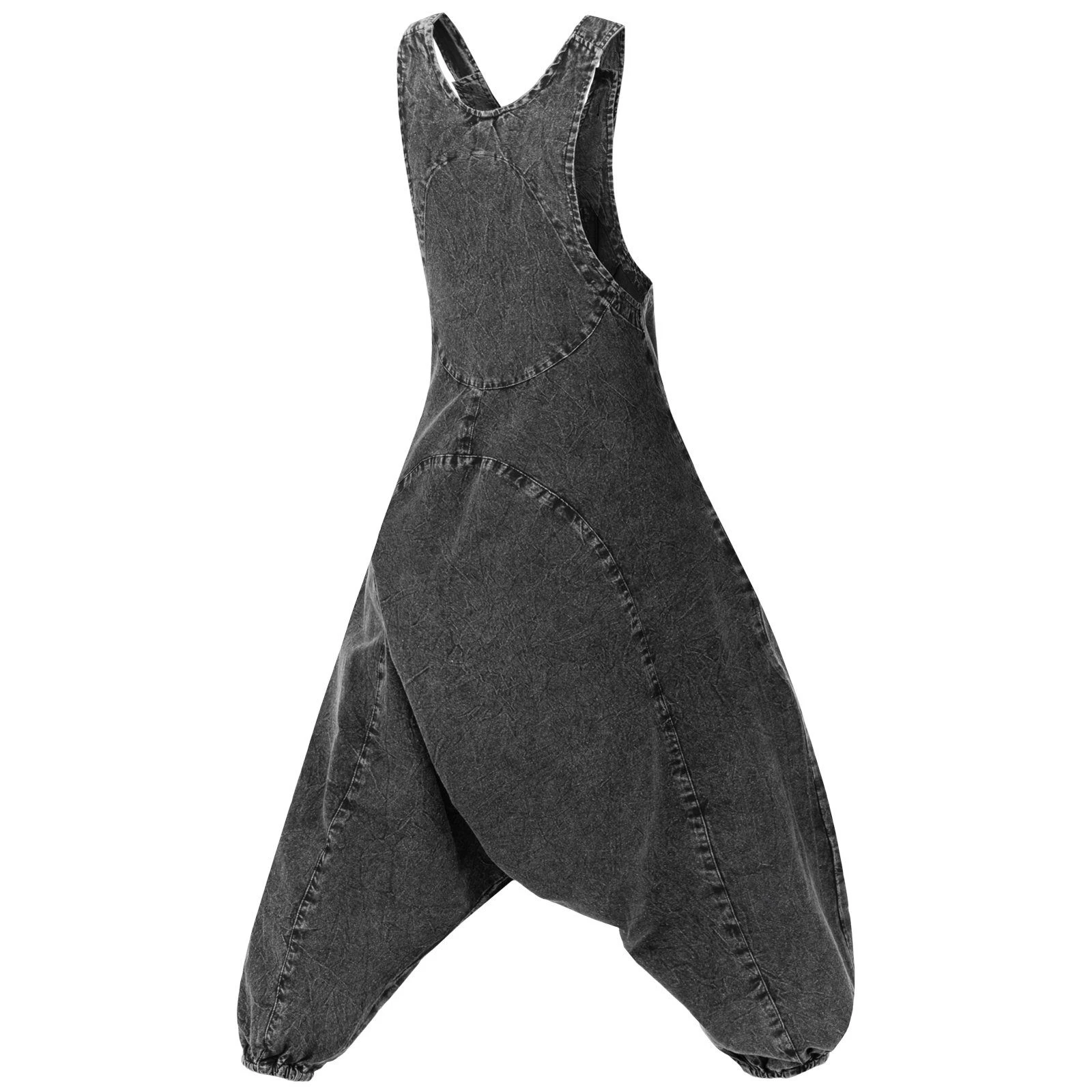 KUNST UND MAGIE Latzhose Hippie Latzhose Haremshose Goa Hose Boho 70er Jumpsuit Overall Stonewashed Catsuit – Bild 6